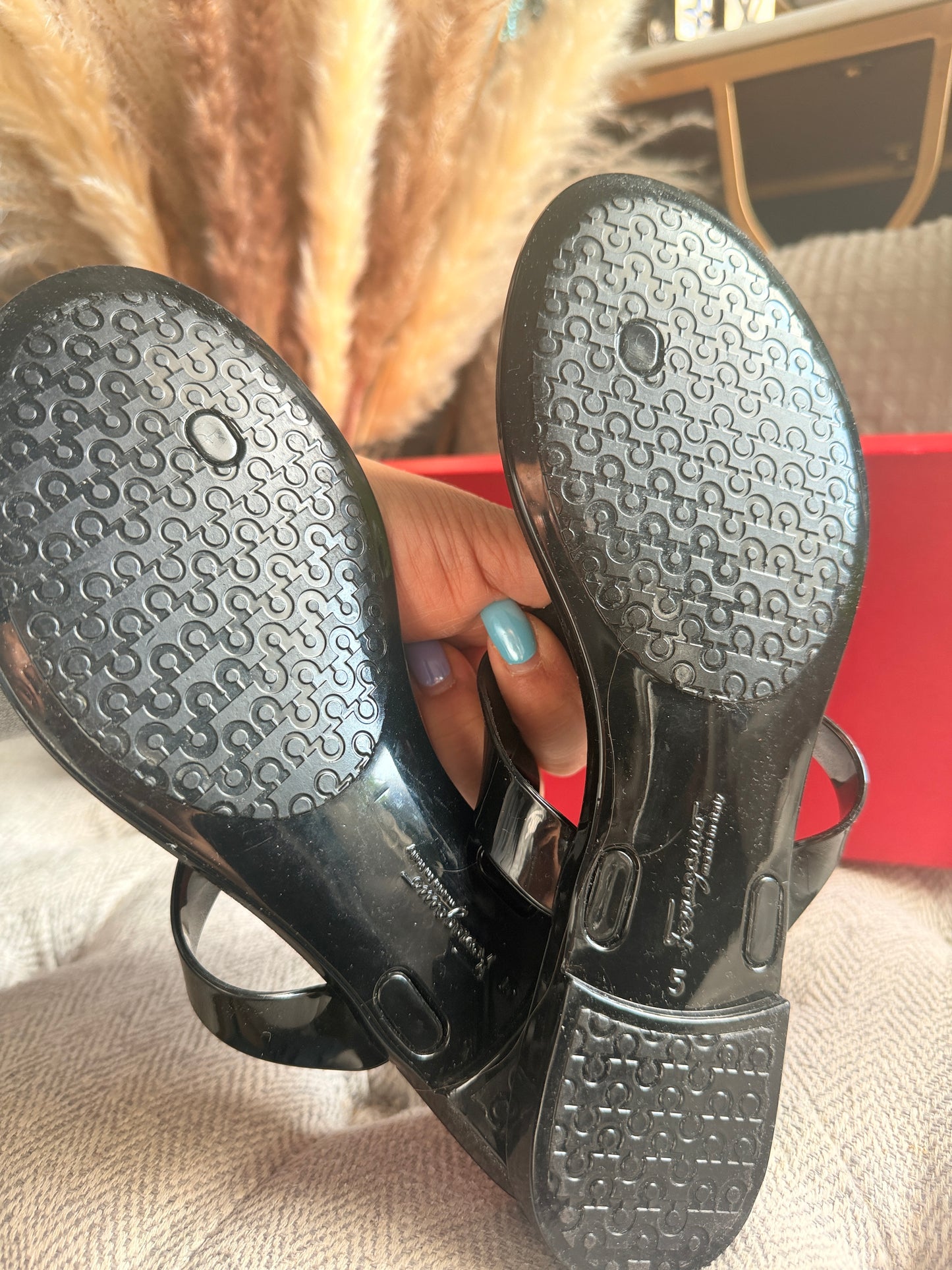Salvatore Ferragamo Vara Bow Jelly Sandals