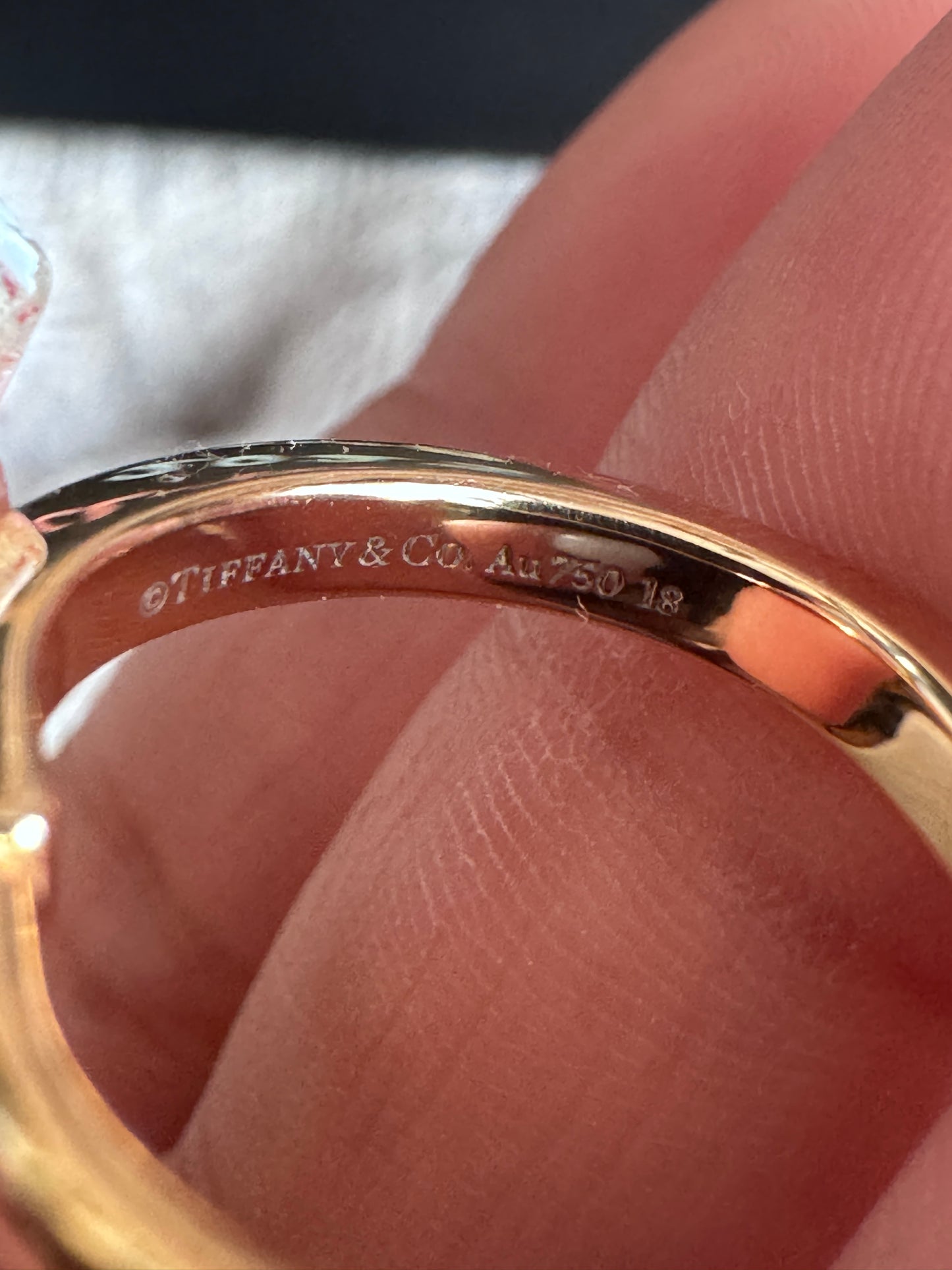 Tiffany & Co 18k Rose Gold Lock Ring