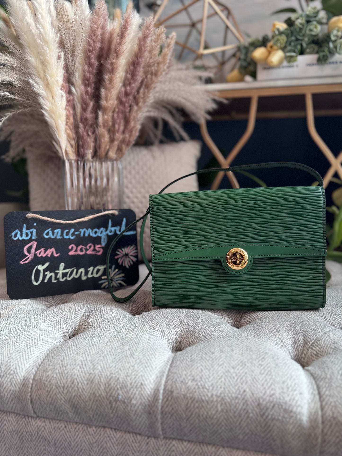 Louis Vuitton Epi Pochette Arche in Borneo Green