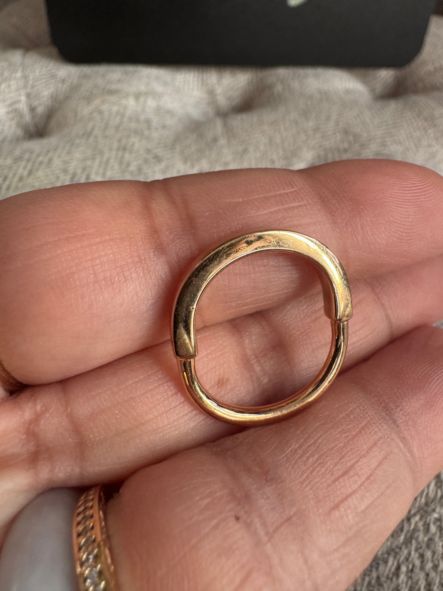 Tiffany & Co 18k Rose Gold Lock Ring