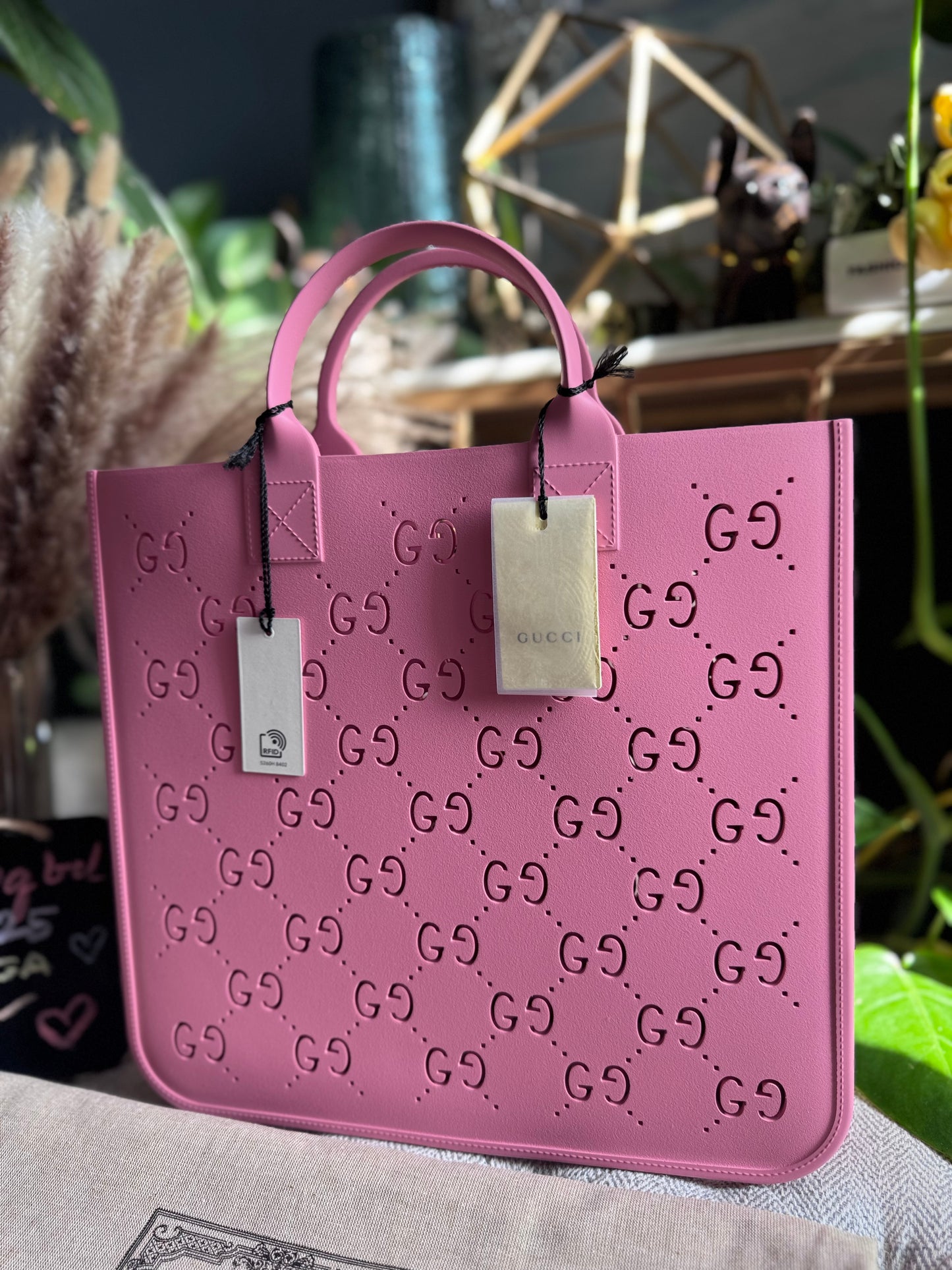 Gucci Rubber tote-PINK