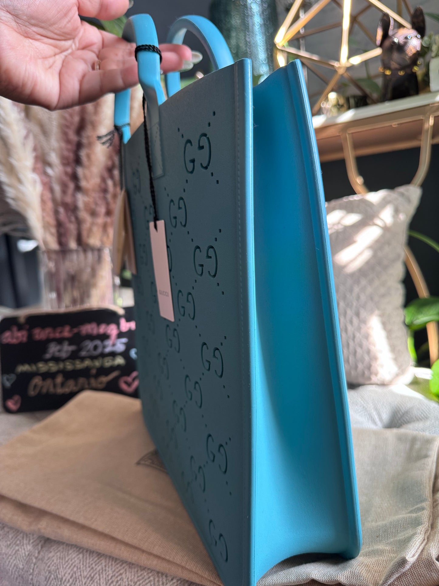 Gucci Rubber Tote- BLUE