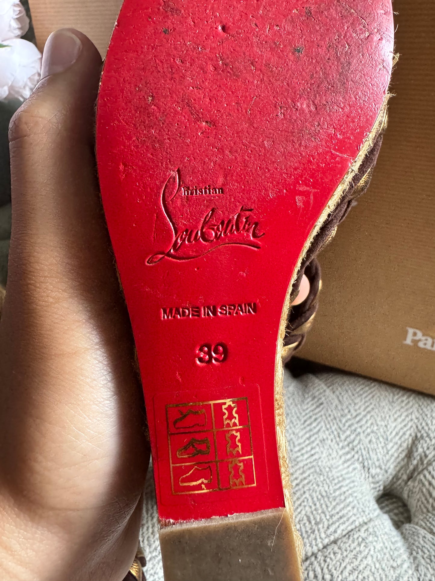 Christian Louboutin Cadena Tresse 140 Wedge Sandals