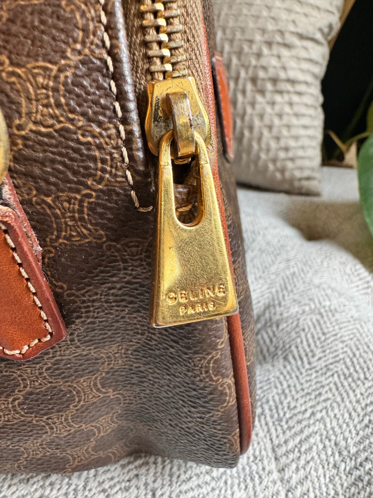 Celine Vintage Macadam Camera Bag