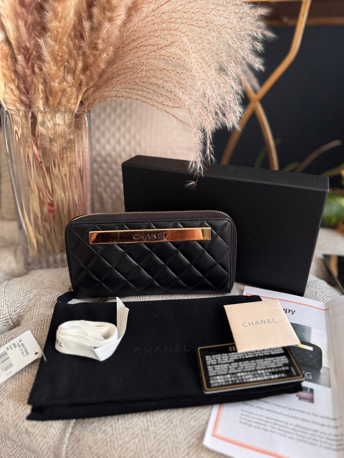 Chanel Trendy Zippy Wallet -Black GHW