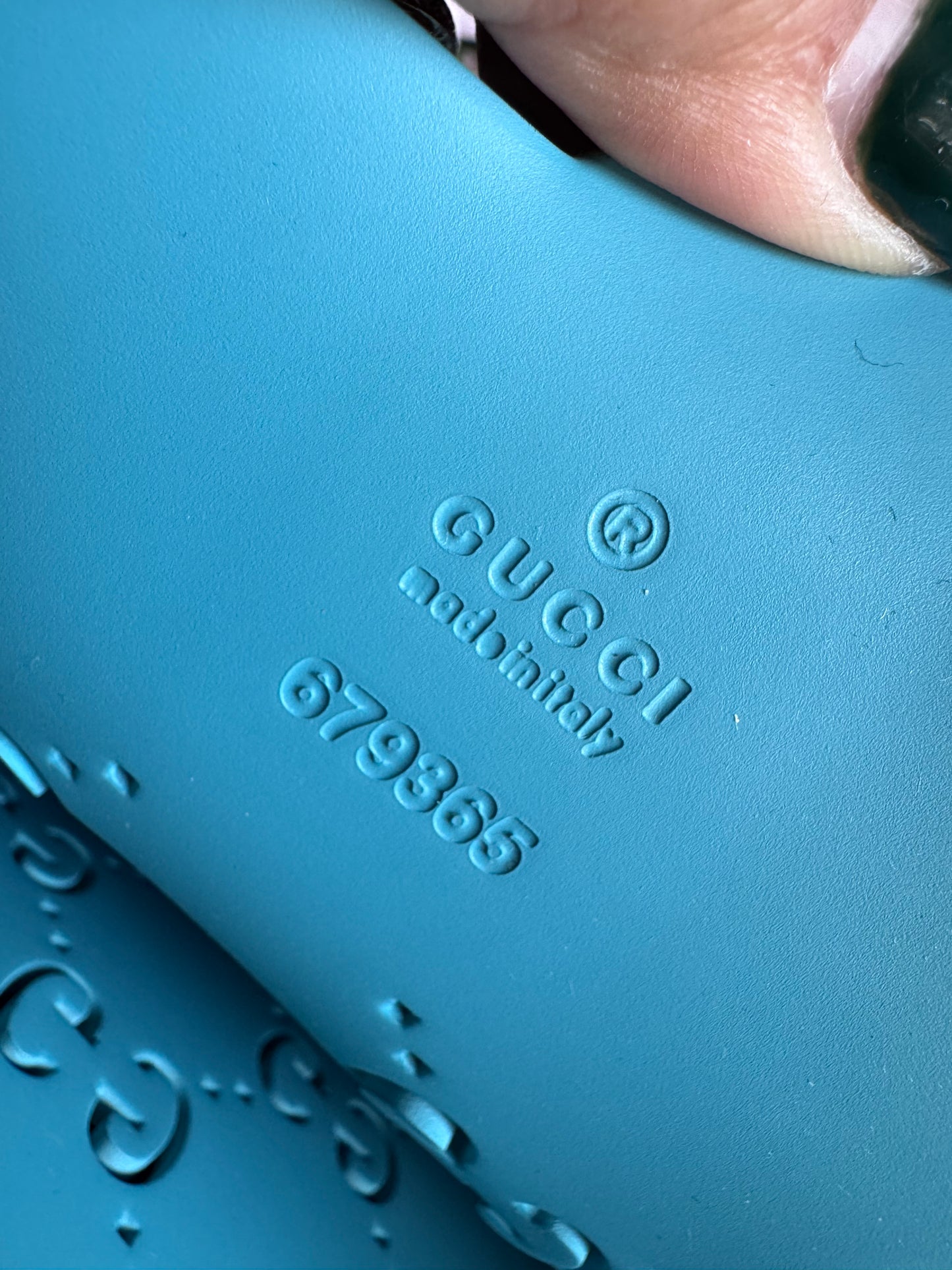 Gucci Rubber Tote- BLUE