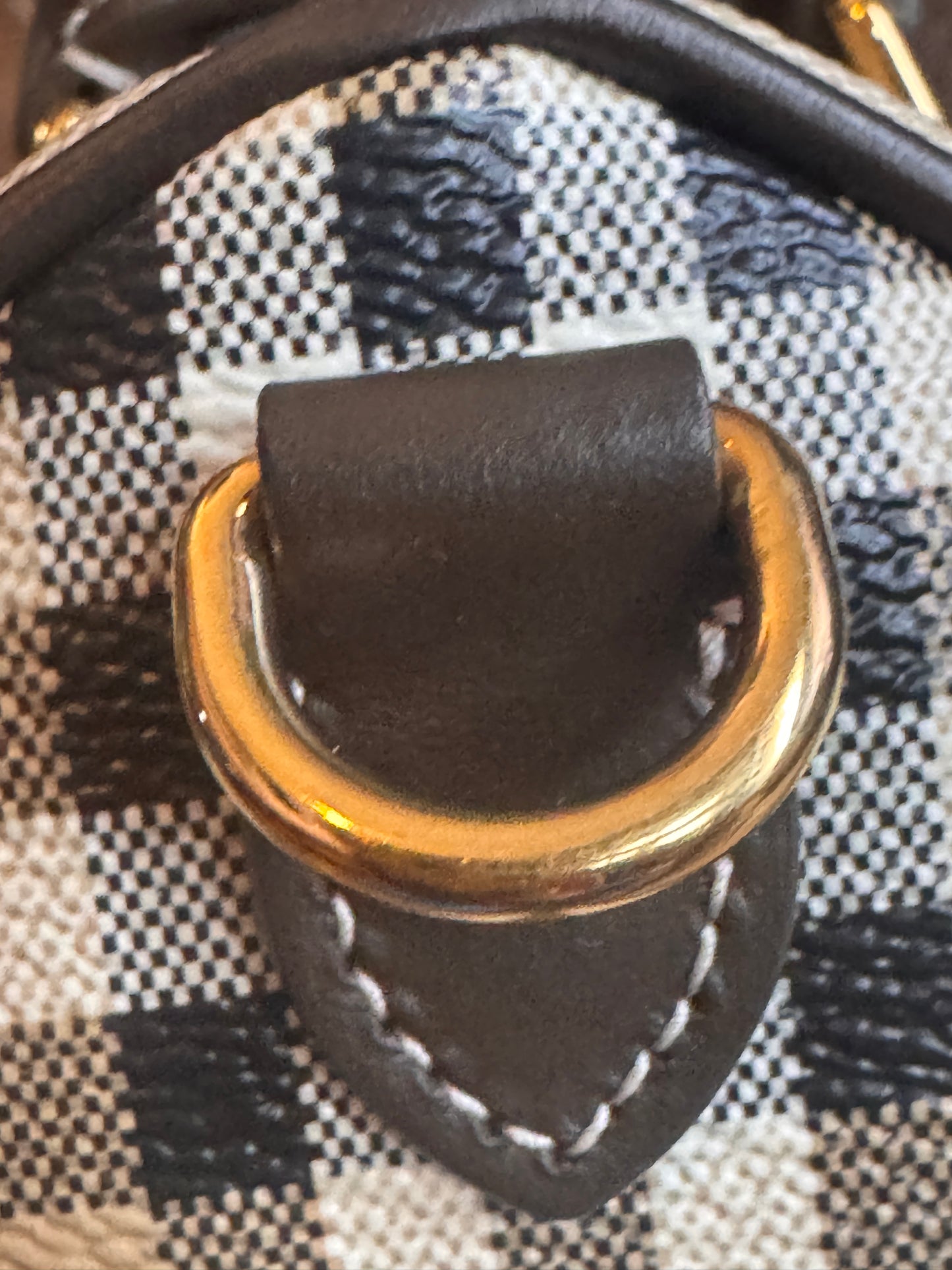 Burberry Mini Check Bowling Bag in Military