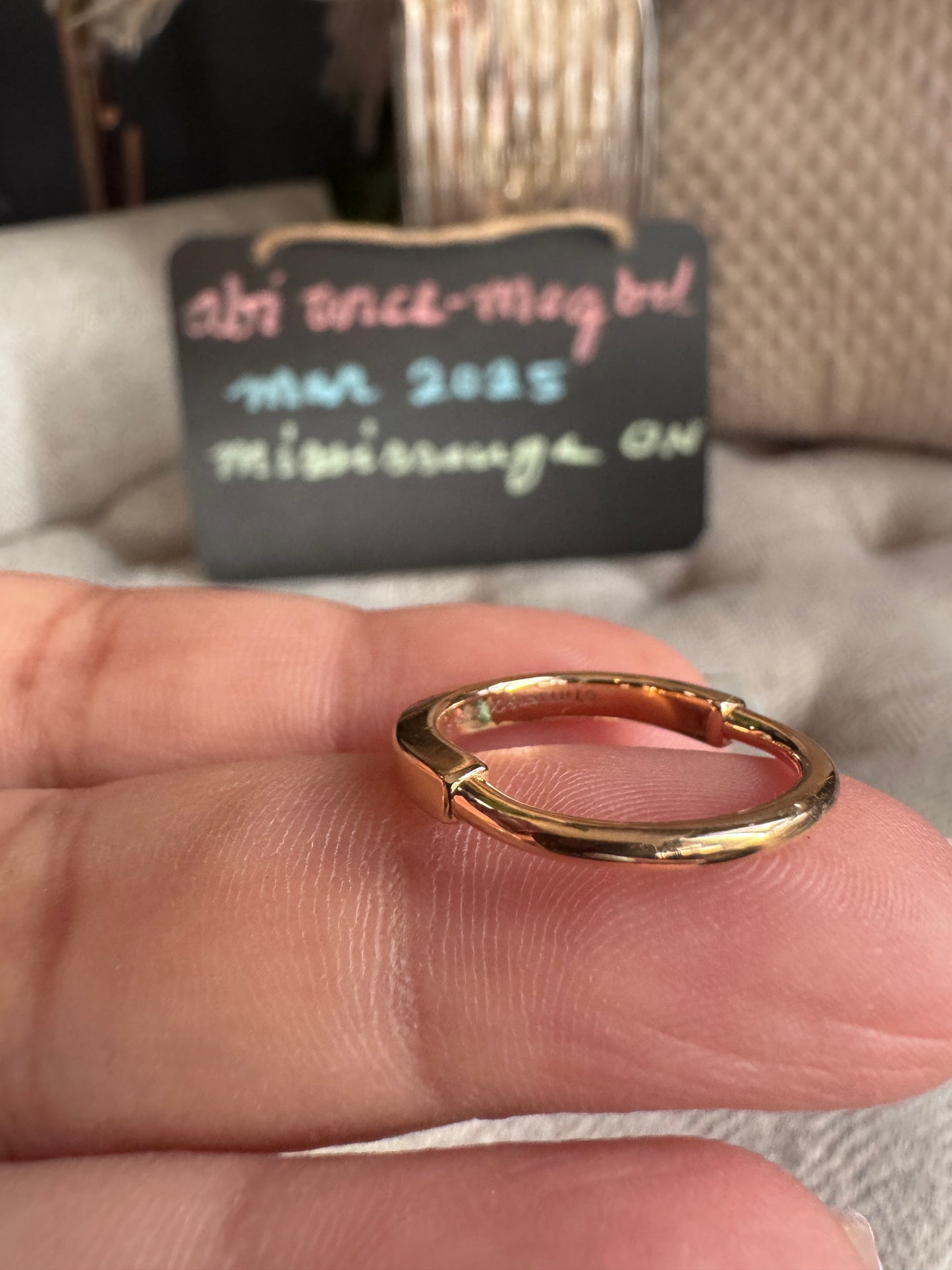 Tiffany & Co 18k Rose Gold Lock Ring