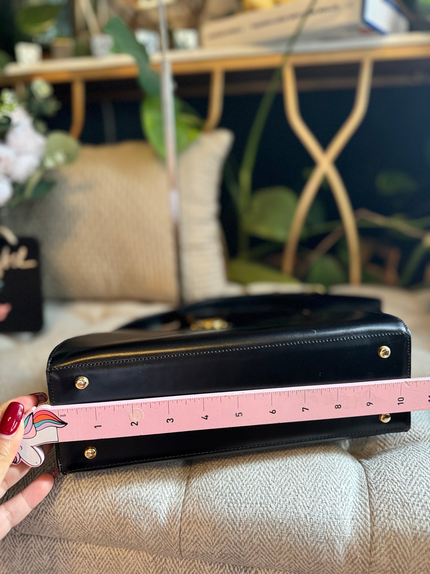 Celine Vintage Crossbody/Shoulder bag in Black, Gold Hardware