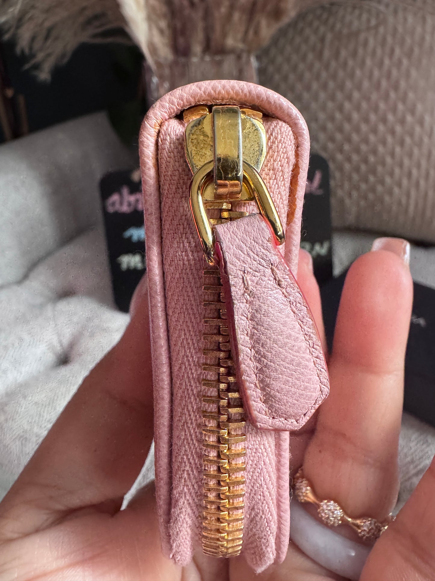 Prada Saffiano Compact wallet in Orchidea