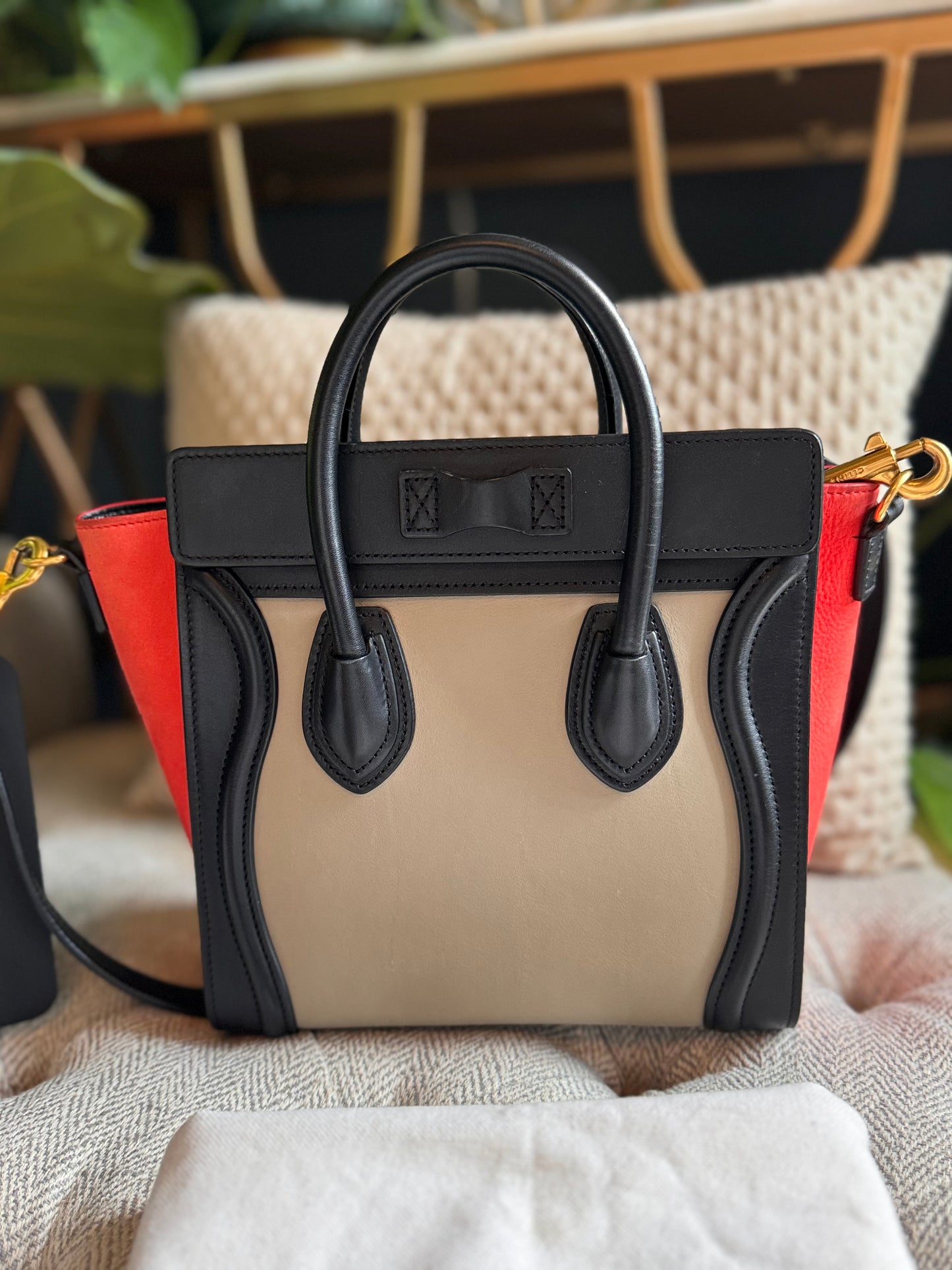 Celine Nano Luggage in TriColour