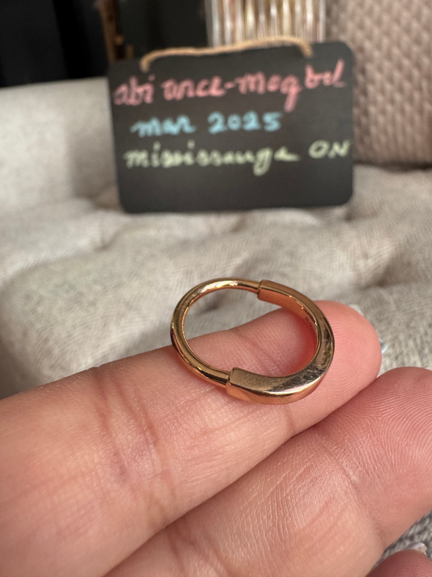 Tiffany & Co 18k Rose Gold Lock Ring