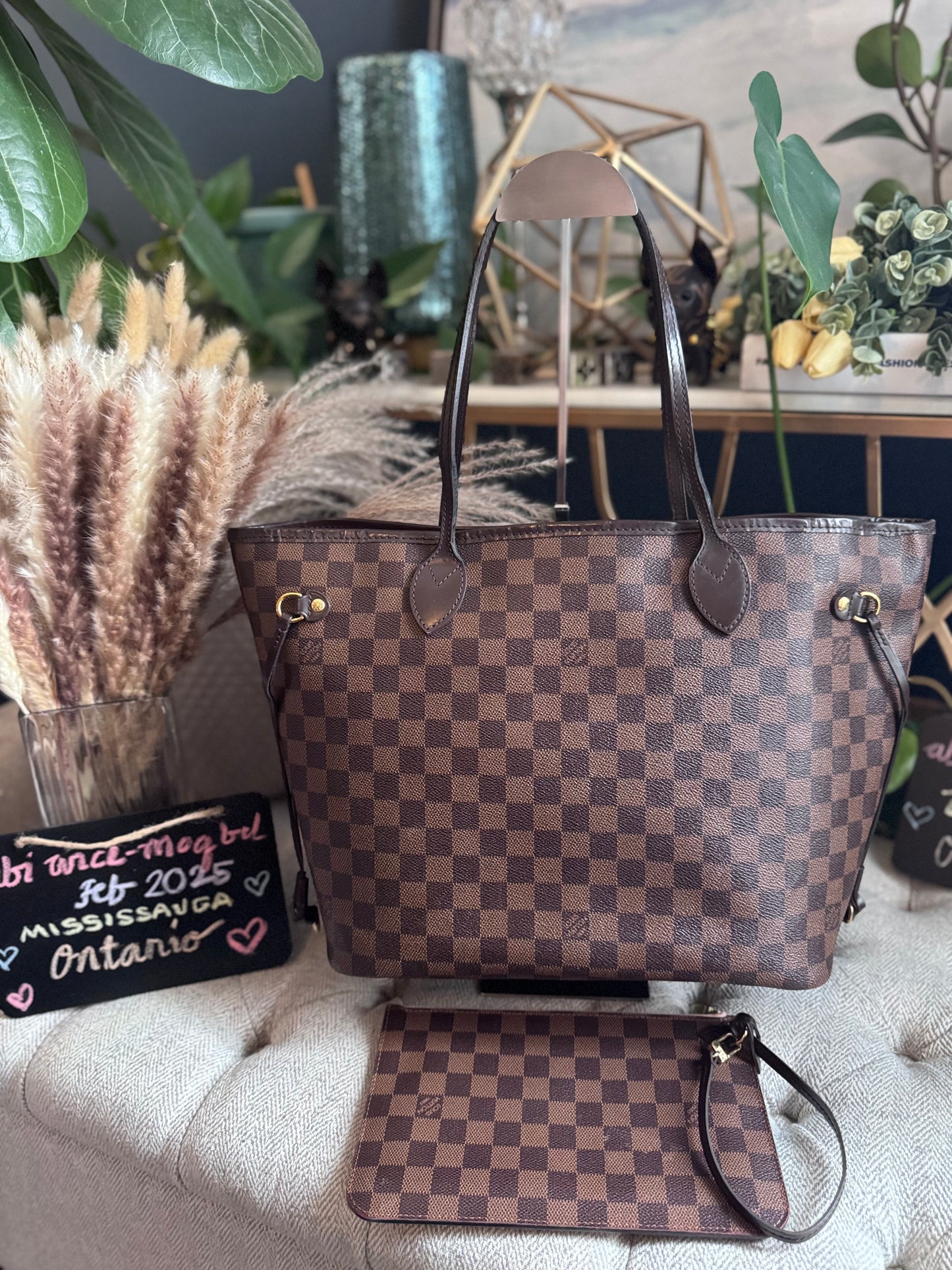 Neverfull MM in Damier Ebene -Rose Ballerine