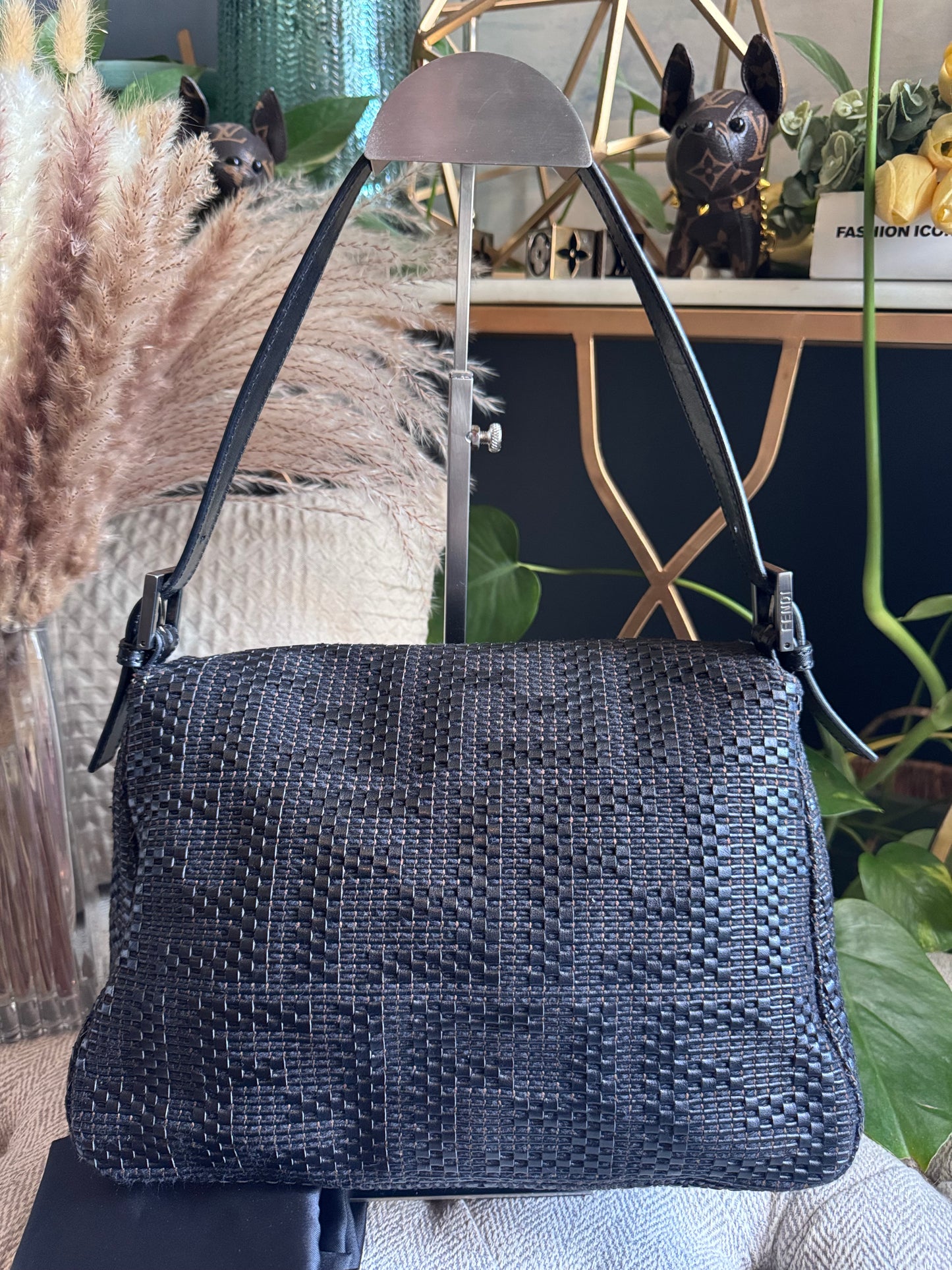 Fendi Leather Weave Mama Baguette