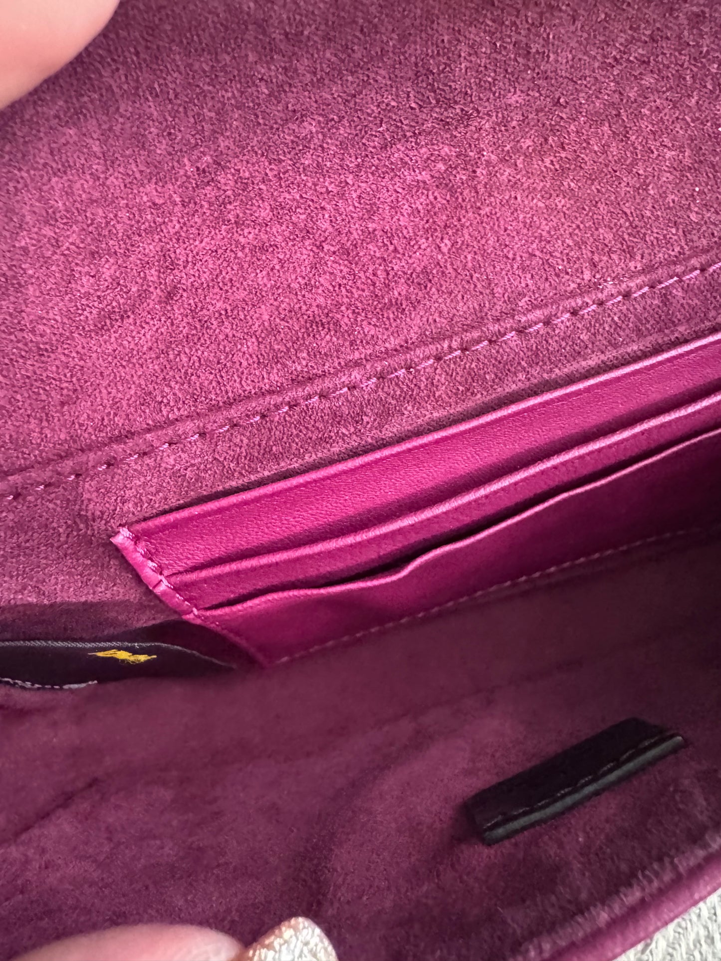 FENDI Nappa Mini Be Baguette Shoulder Bag Ciclamino