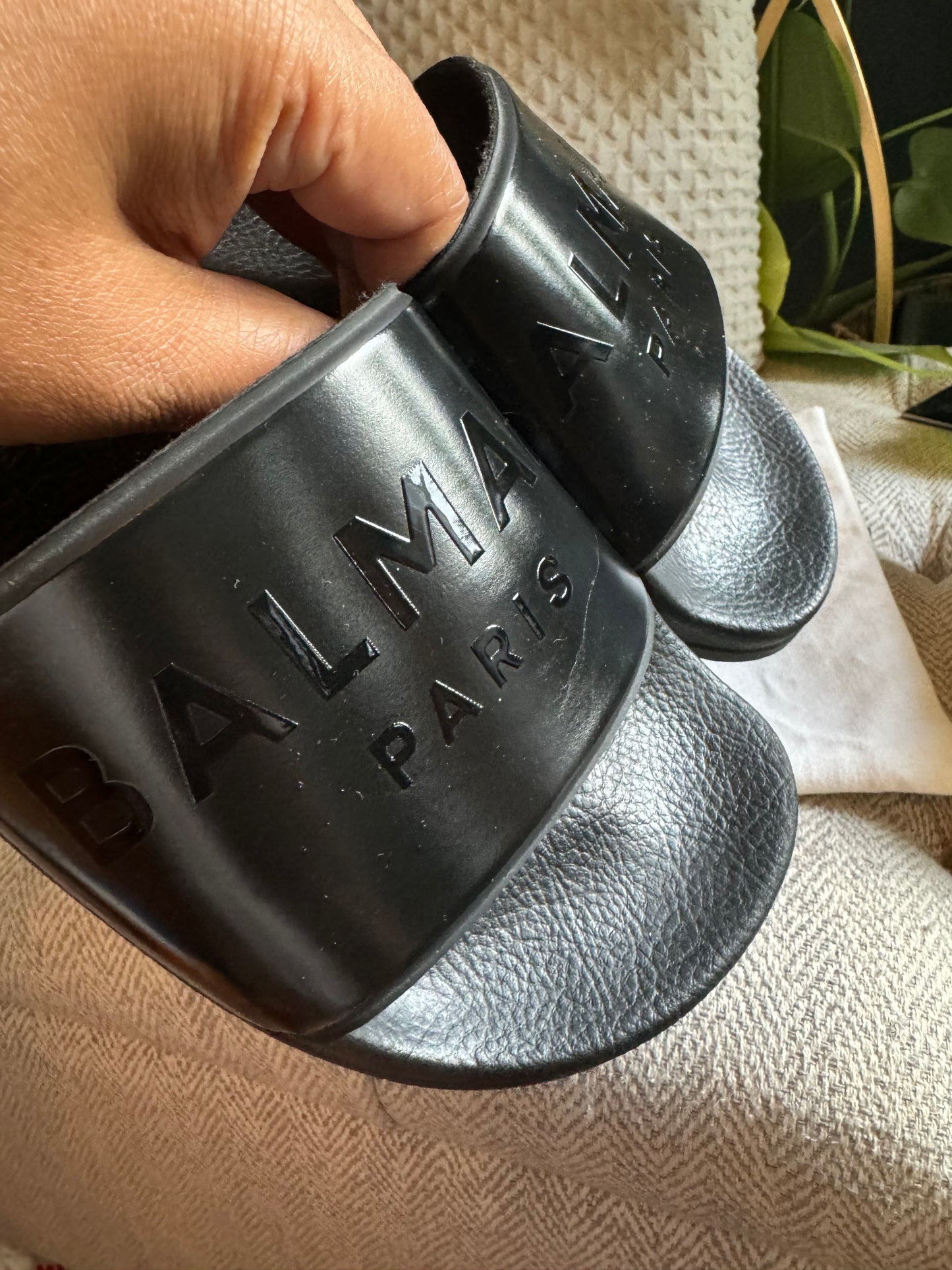 Balmain Logo Printed Slides
