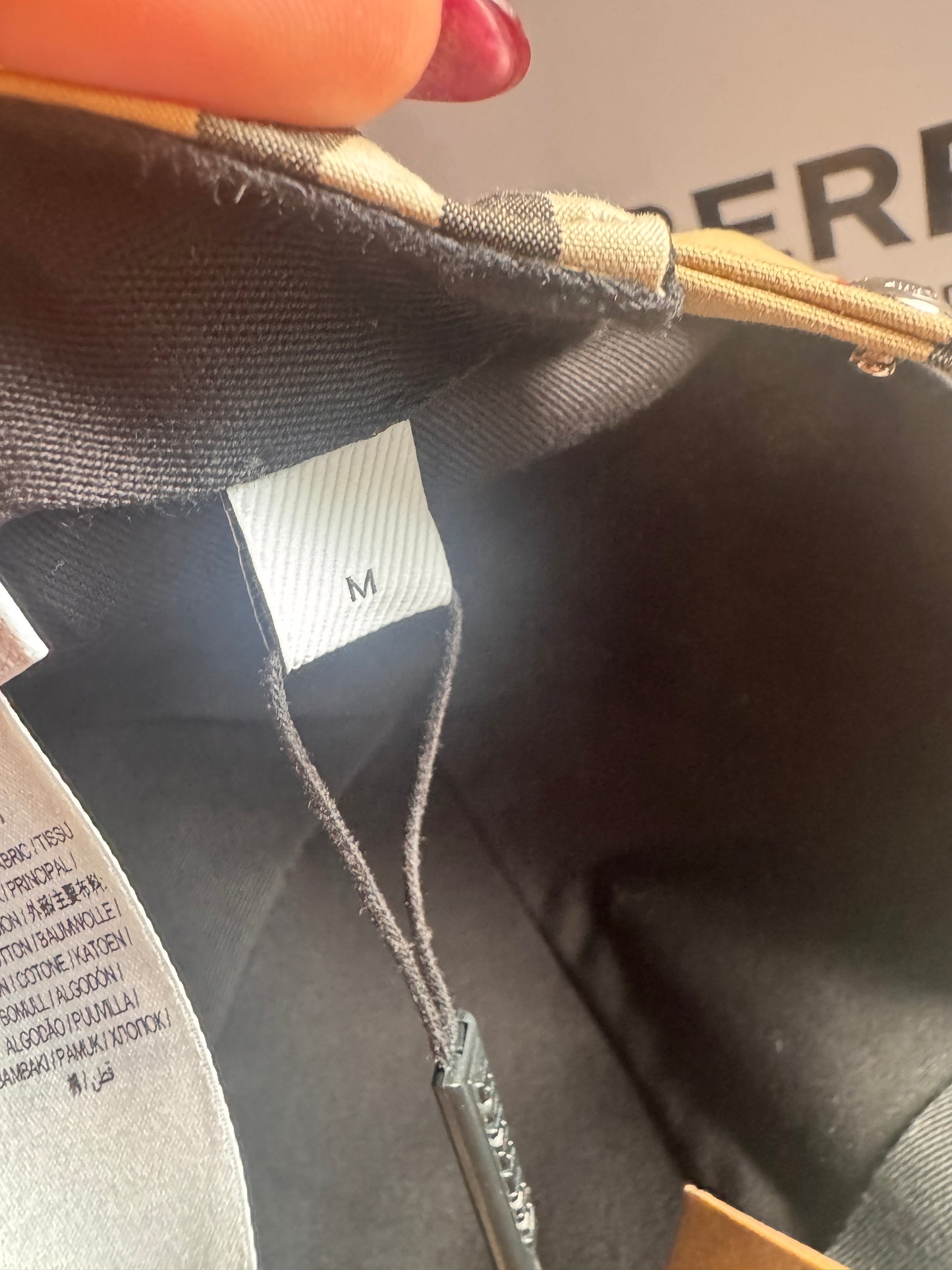 Burberry Vintage Check Cotton Monogram Motif Baseball Cap
