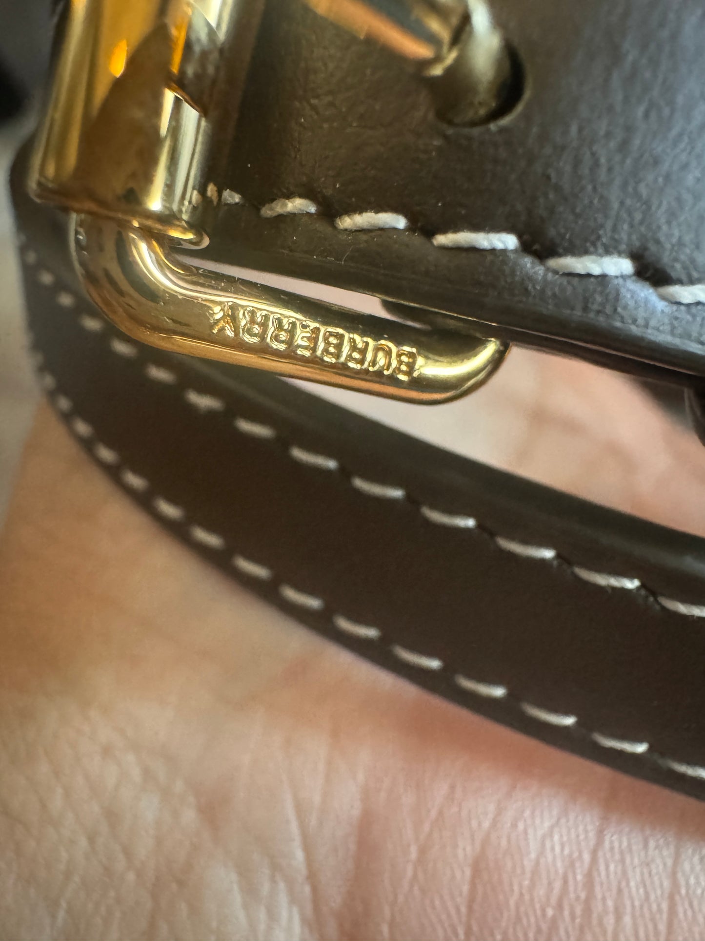 Burberry Mini Check Bowling Bag in Military