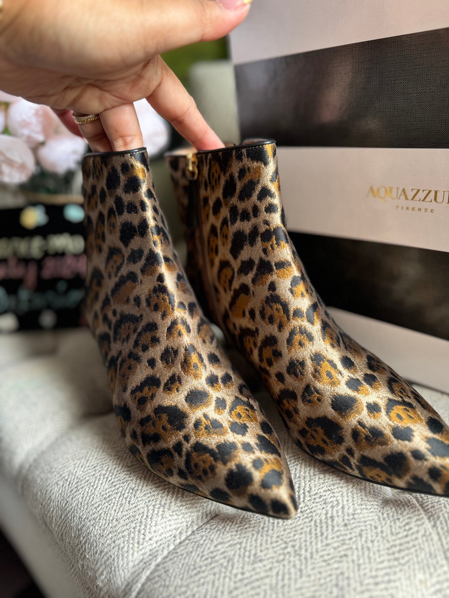 Aquazzura Leopard Print Quant 45 in size 39