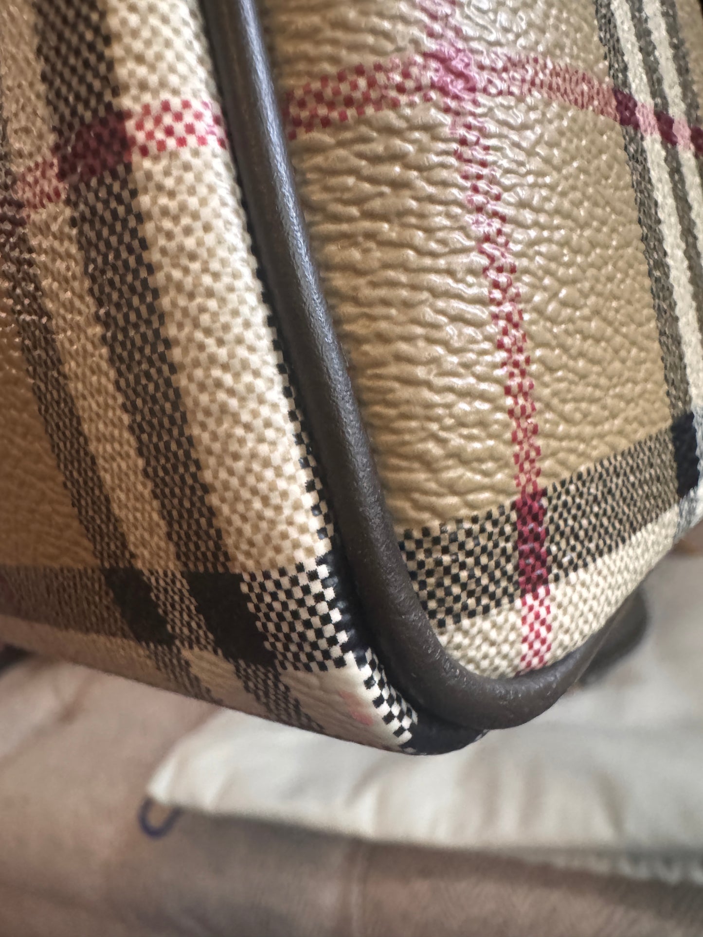 Burberry Mini Check Bowling Bag in Military