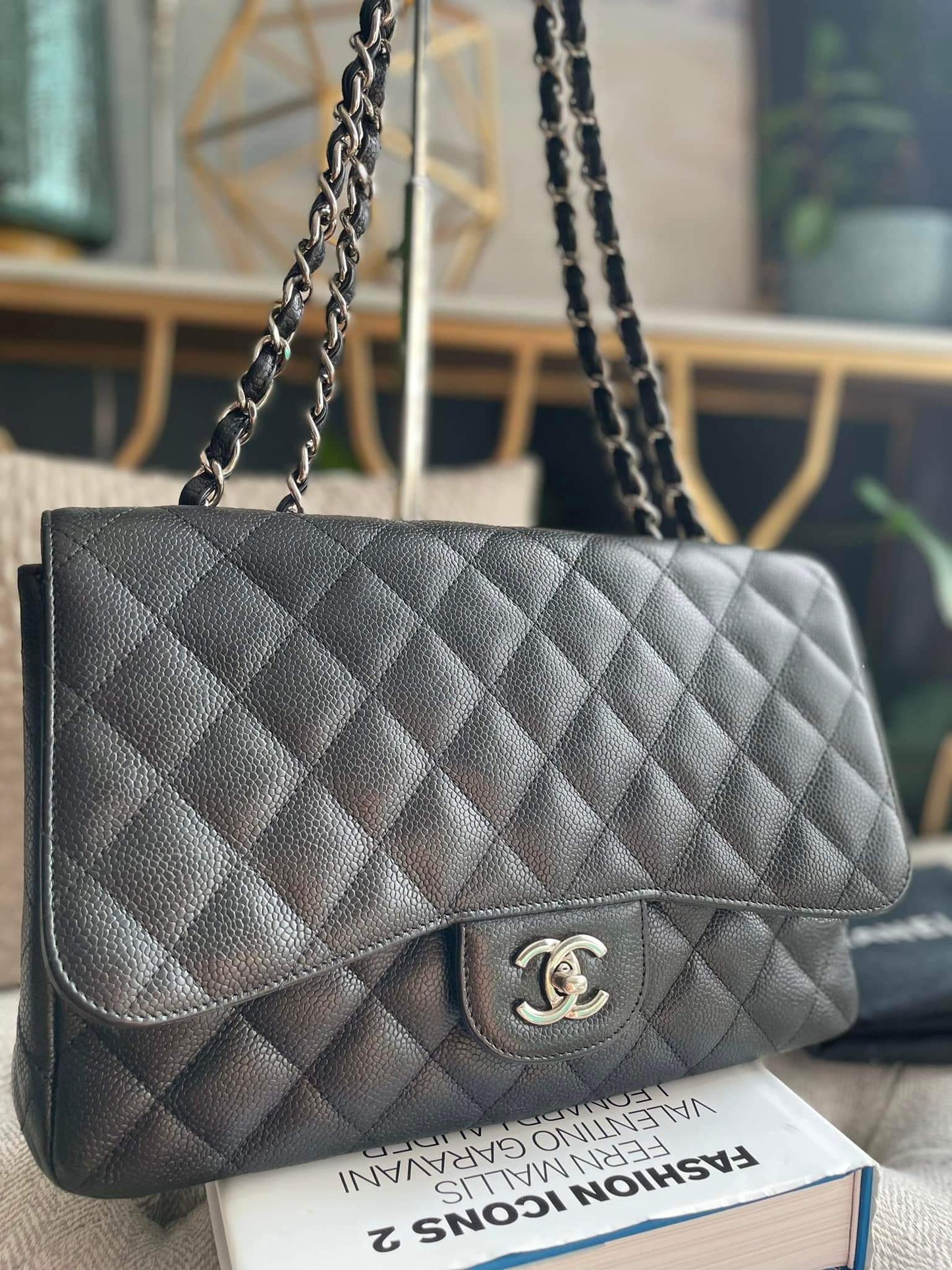 Chanel Classic Jumbo Caviar