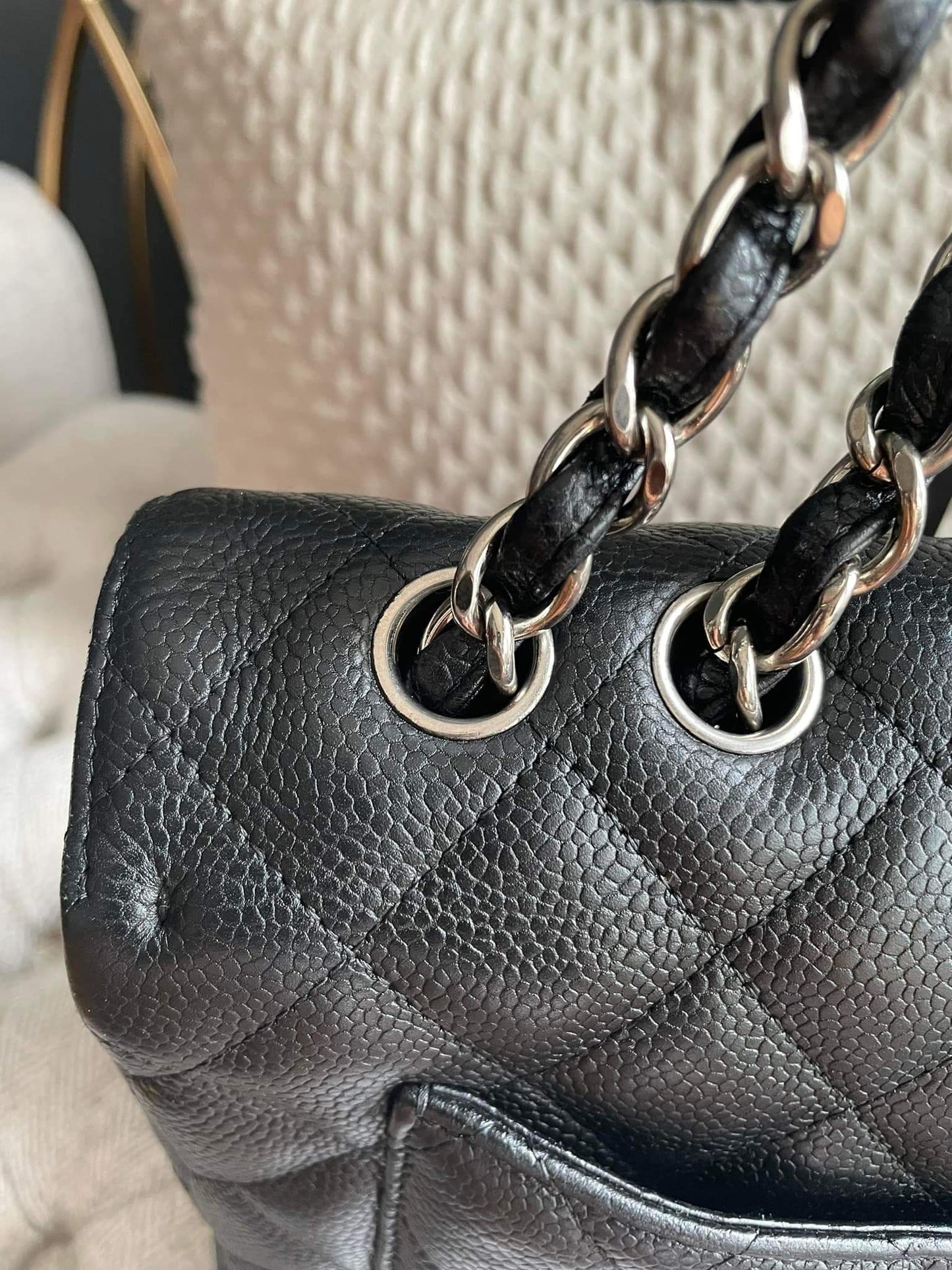 Chanel Classic Jumbo Caviar