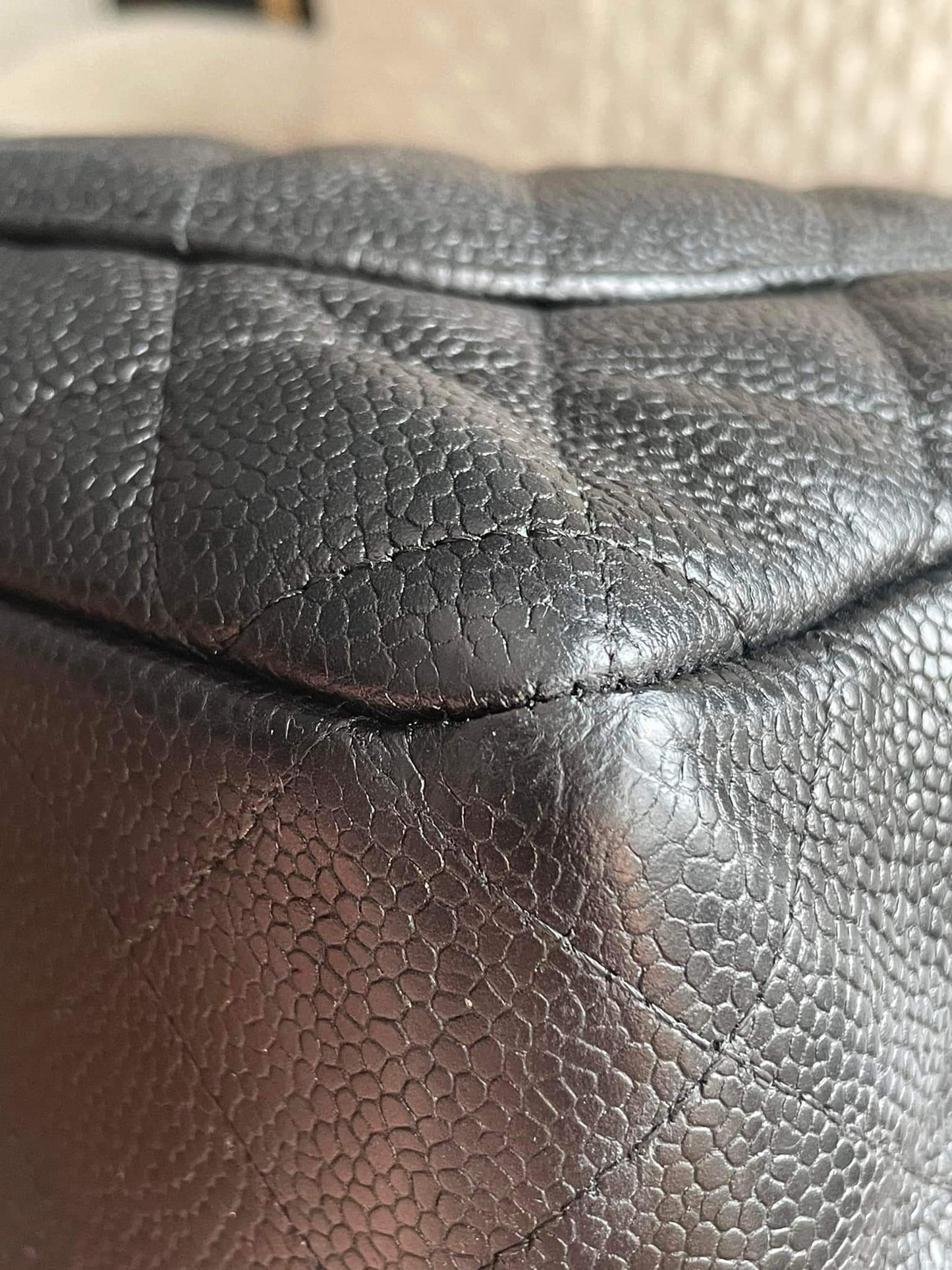 Chanel Classic Jumbo Caviar