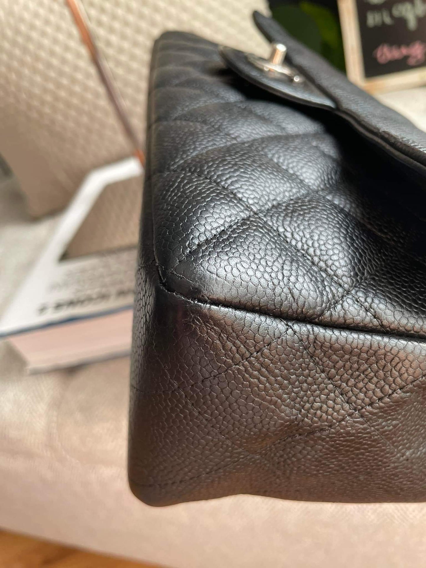 Chanel Classic Jumbo Caviar