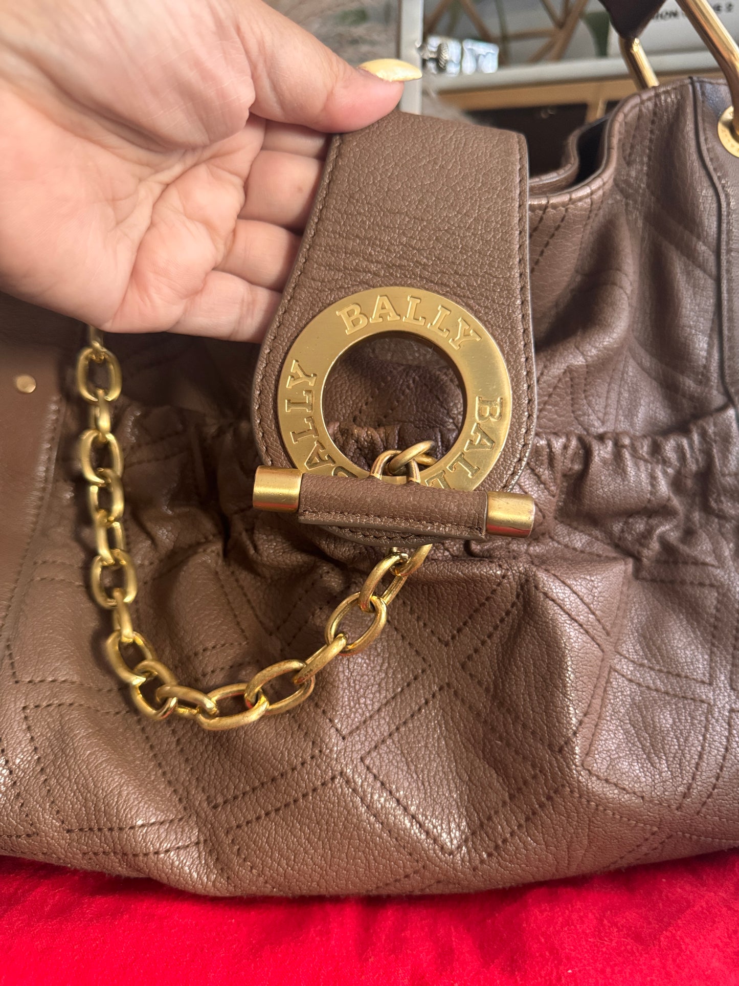 Bally Vintage Quilted Leather Hobo