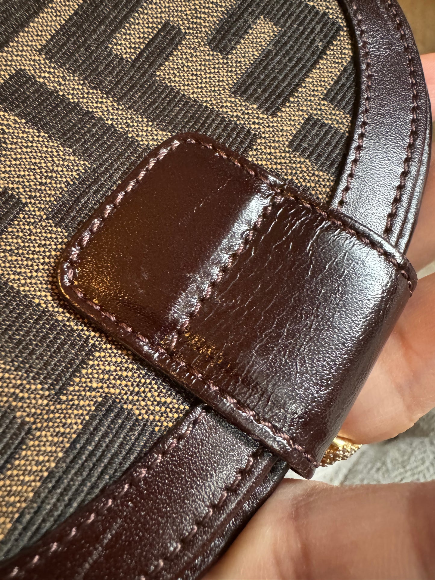 Fendi Zucca halfmoon wallet