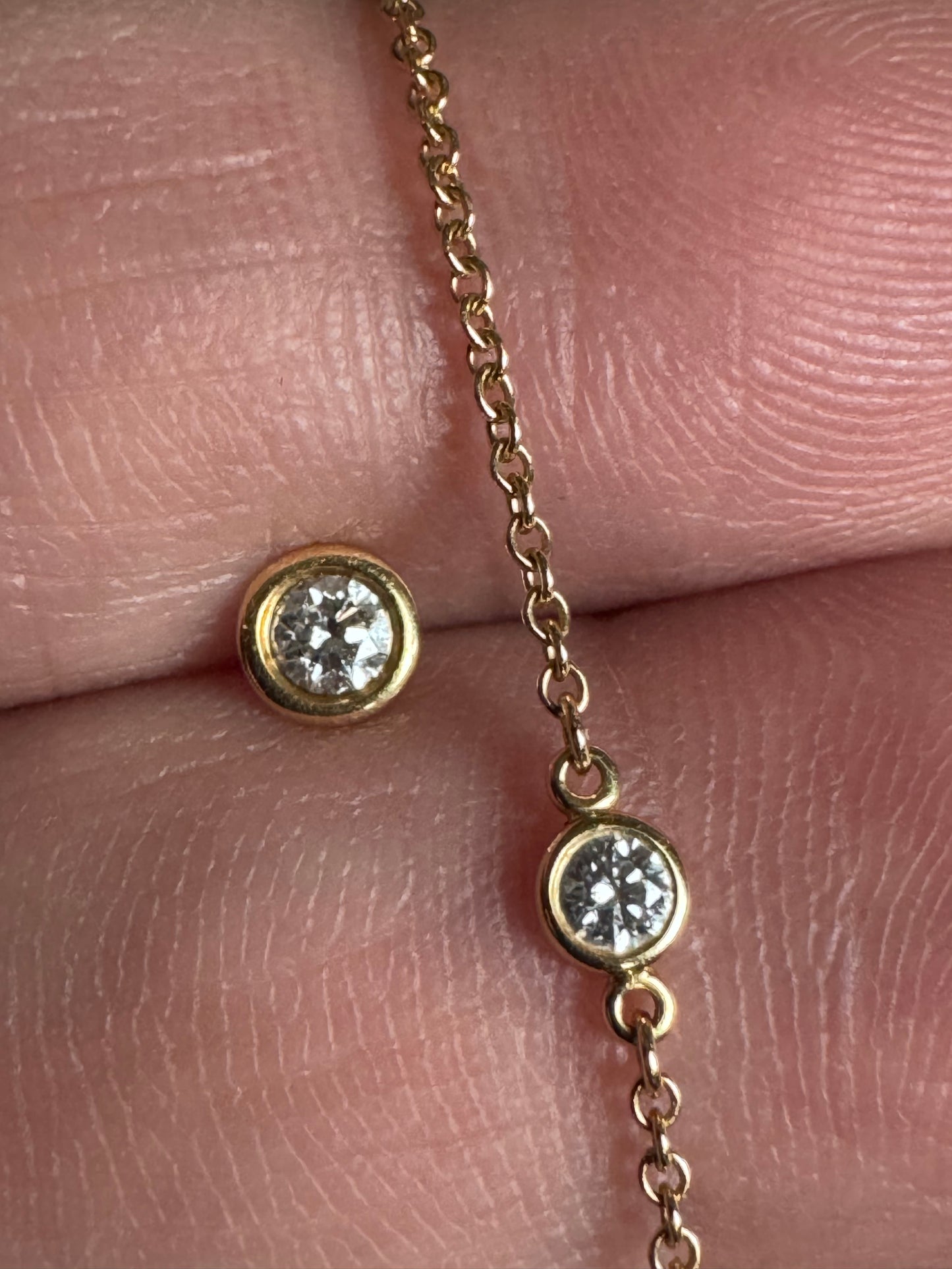 Tiffany&Co 18k Elsa Peretti Diamond by the Yard Earrings