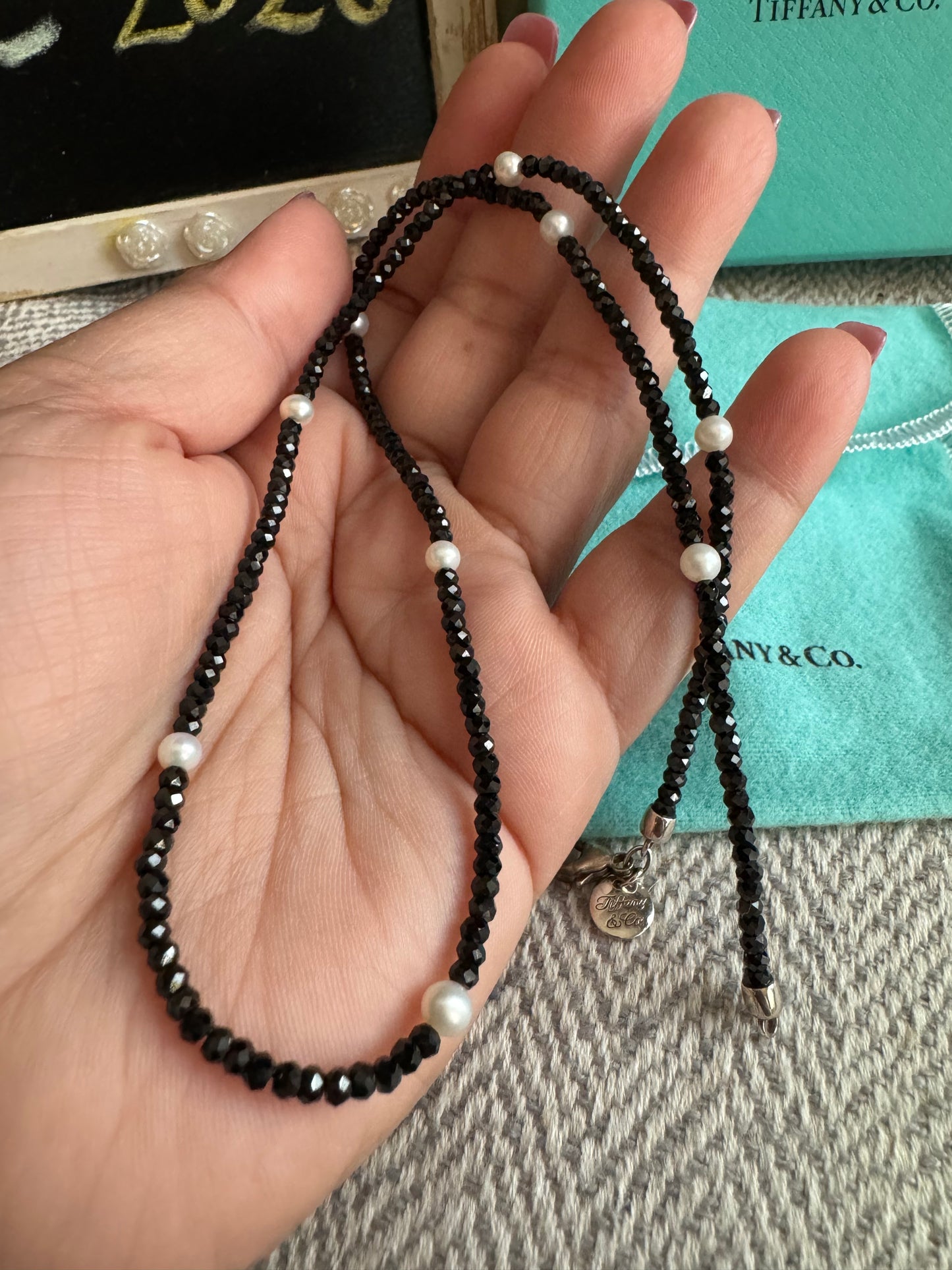 Tiffany&Co Spinel and Pearl Necklace