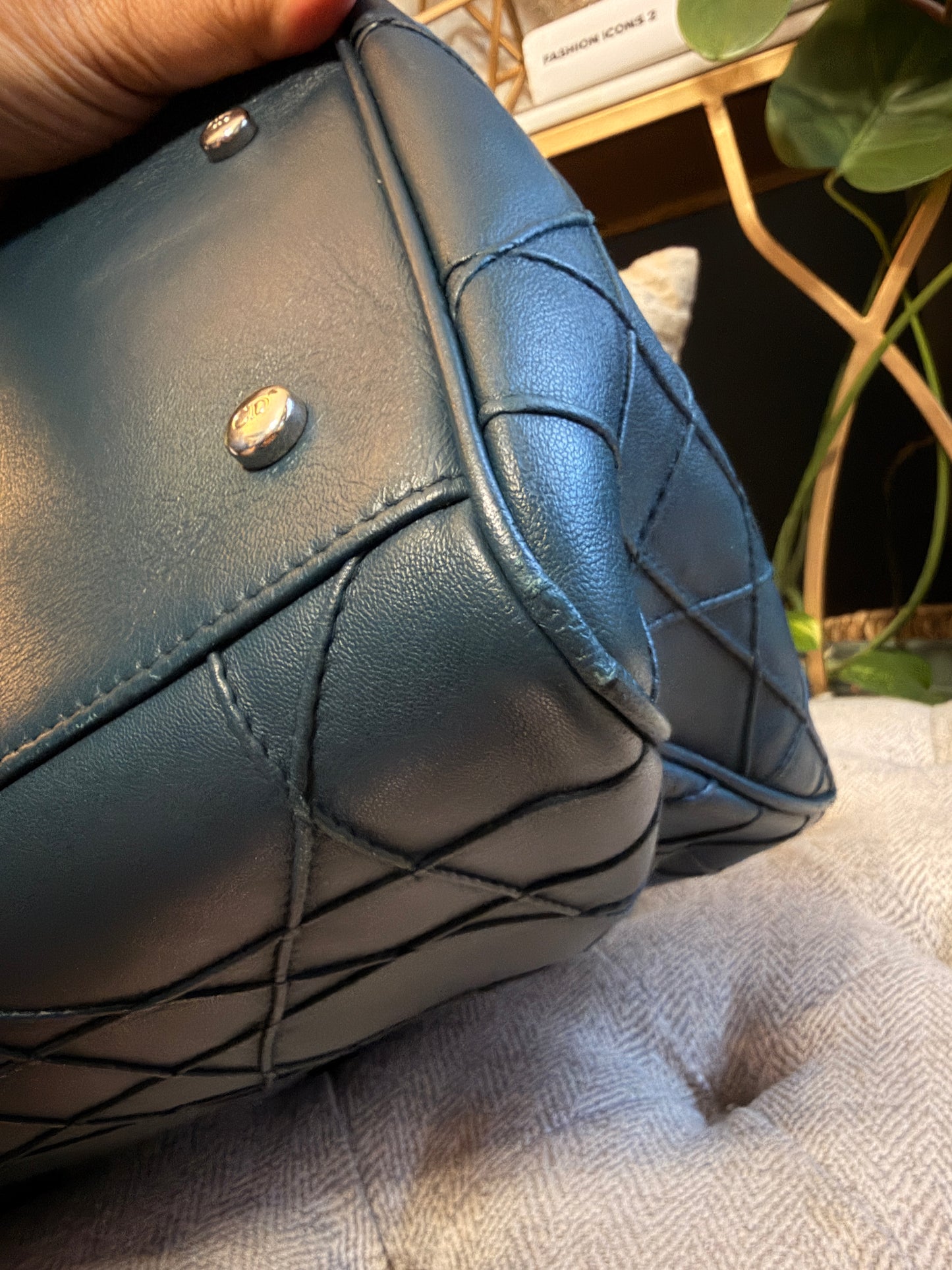 Dior Granville Leather Boston Bag