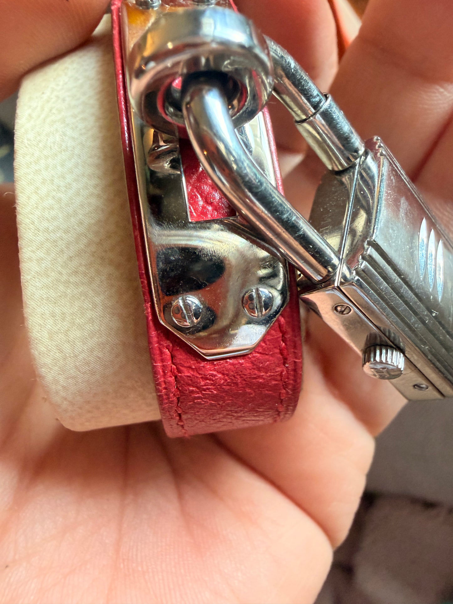 Hermes Kelly Watch in Silver Hardware