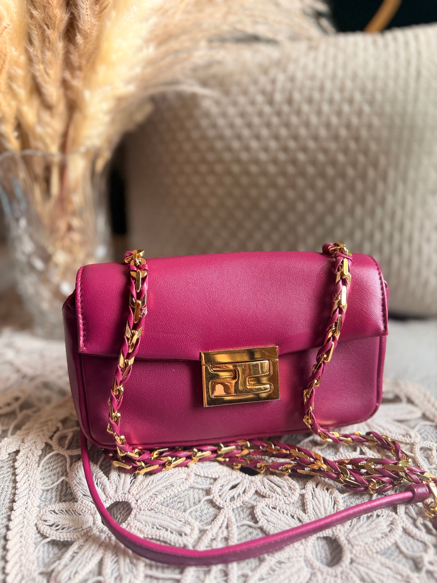 FENDI Shiny Nappa Mini Be Baguette