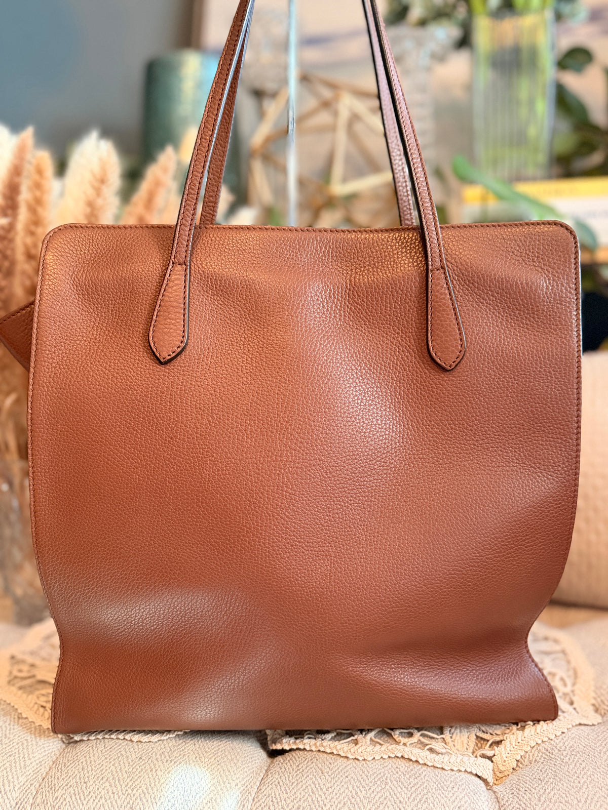 Gucci Leather Interlocking GG Tote