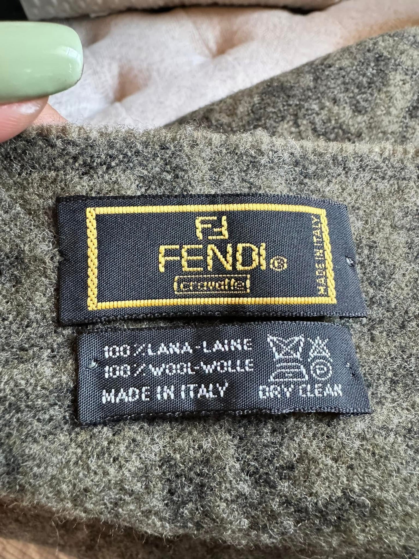 Fendi vintage wool scarf-Zucca