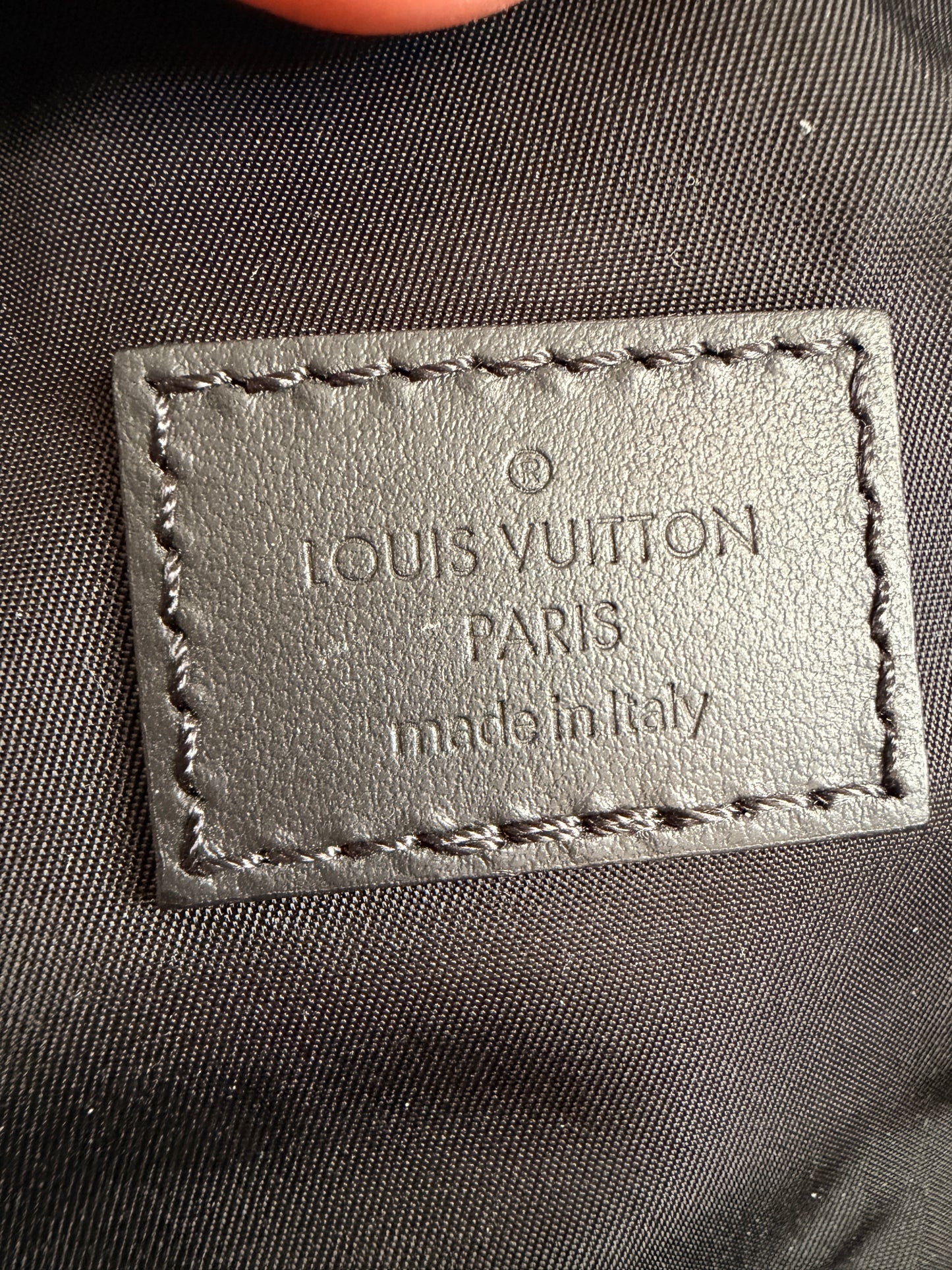 Louis Vuitton Calfskin Monogram Spotlight Comet Bumbag Black Borealis