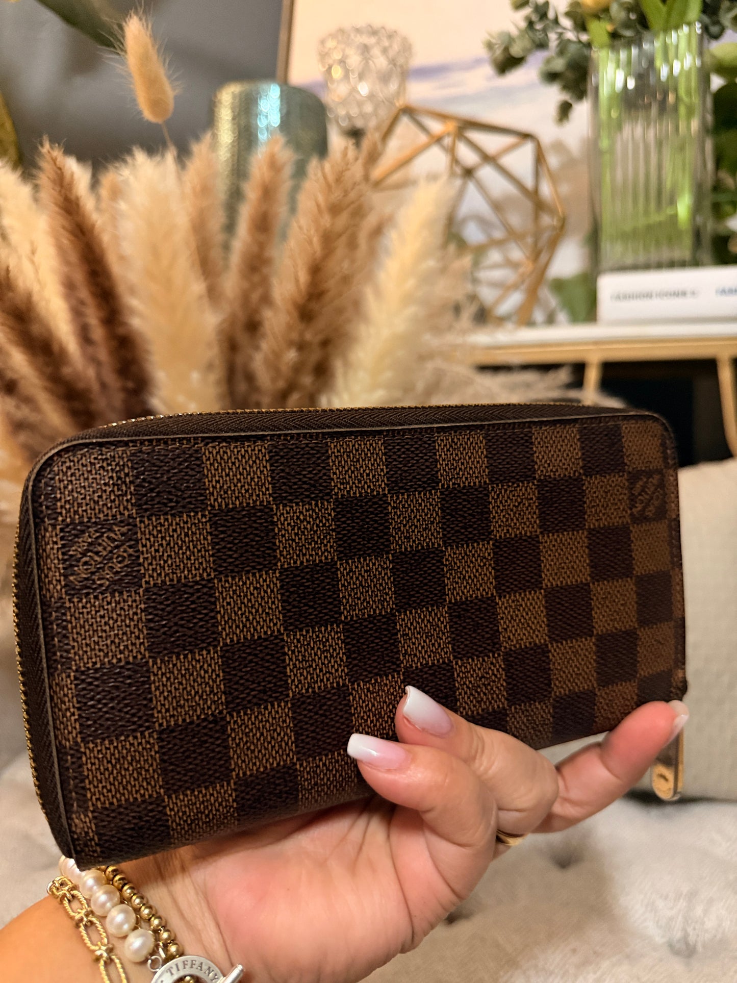 Louis Vuitton Zippy Wallet in Damier Ebene