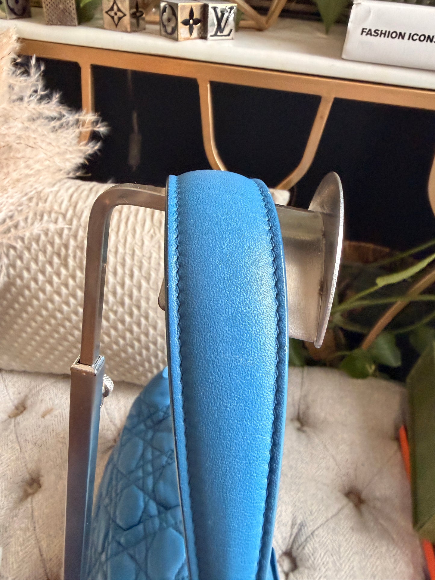 Christian Dior Cannage Quilted Lambskin Leather New Lock Flap Bag