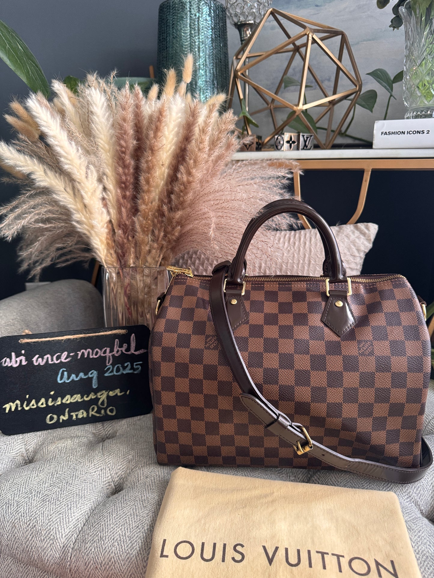 Louis Vuitton Speedy Bandouliere 30 in Damier Ebene