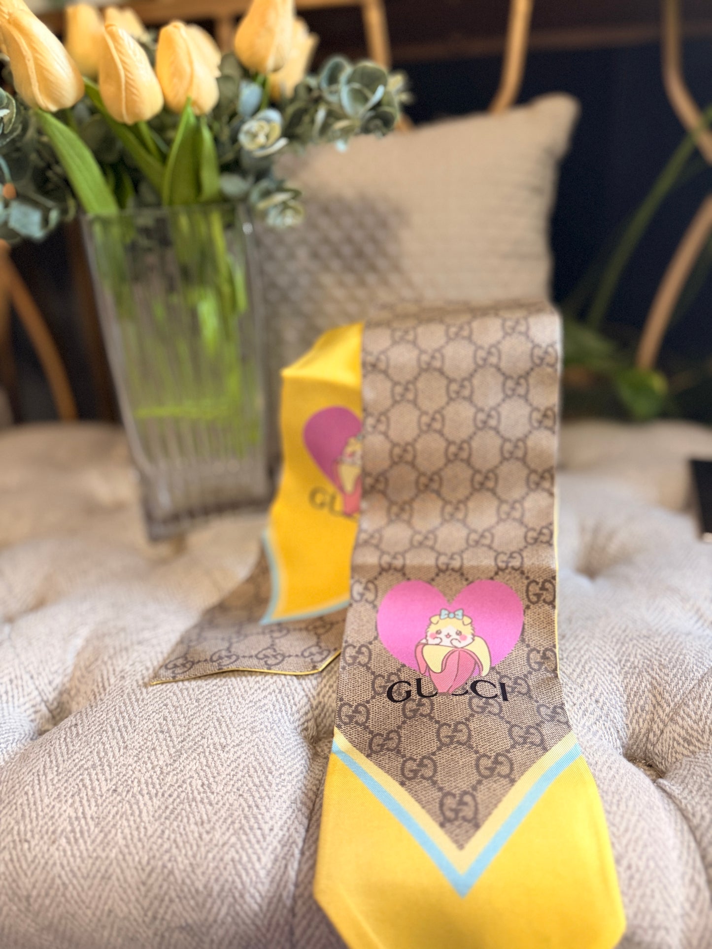 Gucci Bananya Scarf/Twilly Brand New in Box