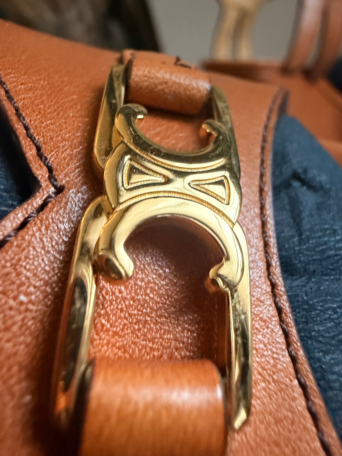 CELINE Triomphe Platform Leather Wedge Sandals