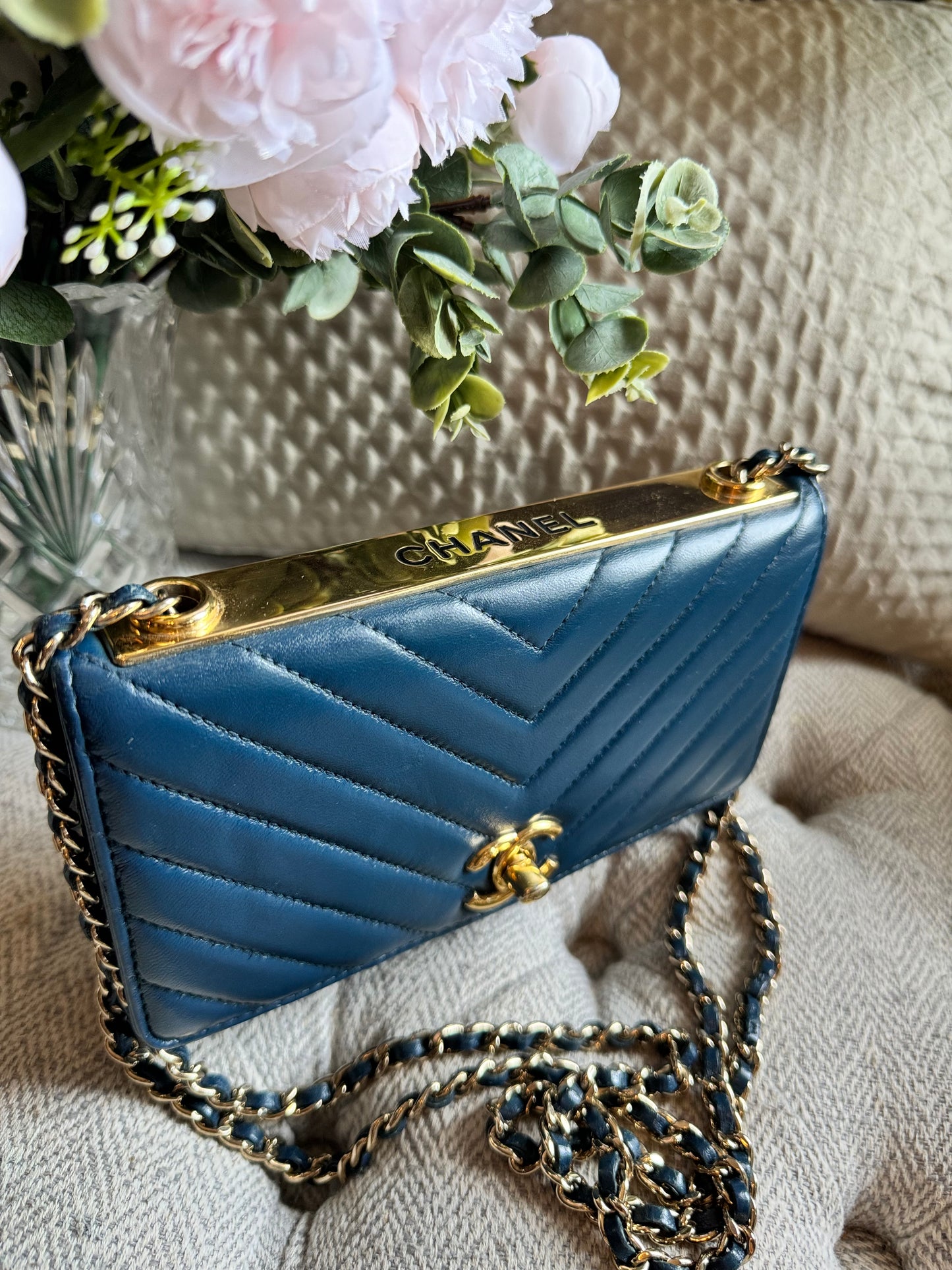 Chanel Trendy WOC in Blue with GHW