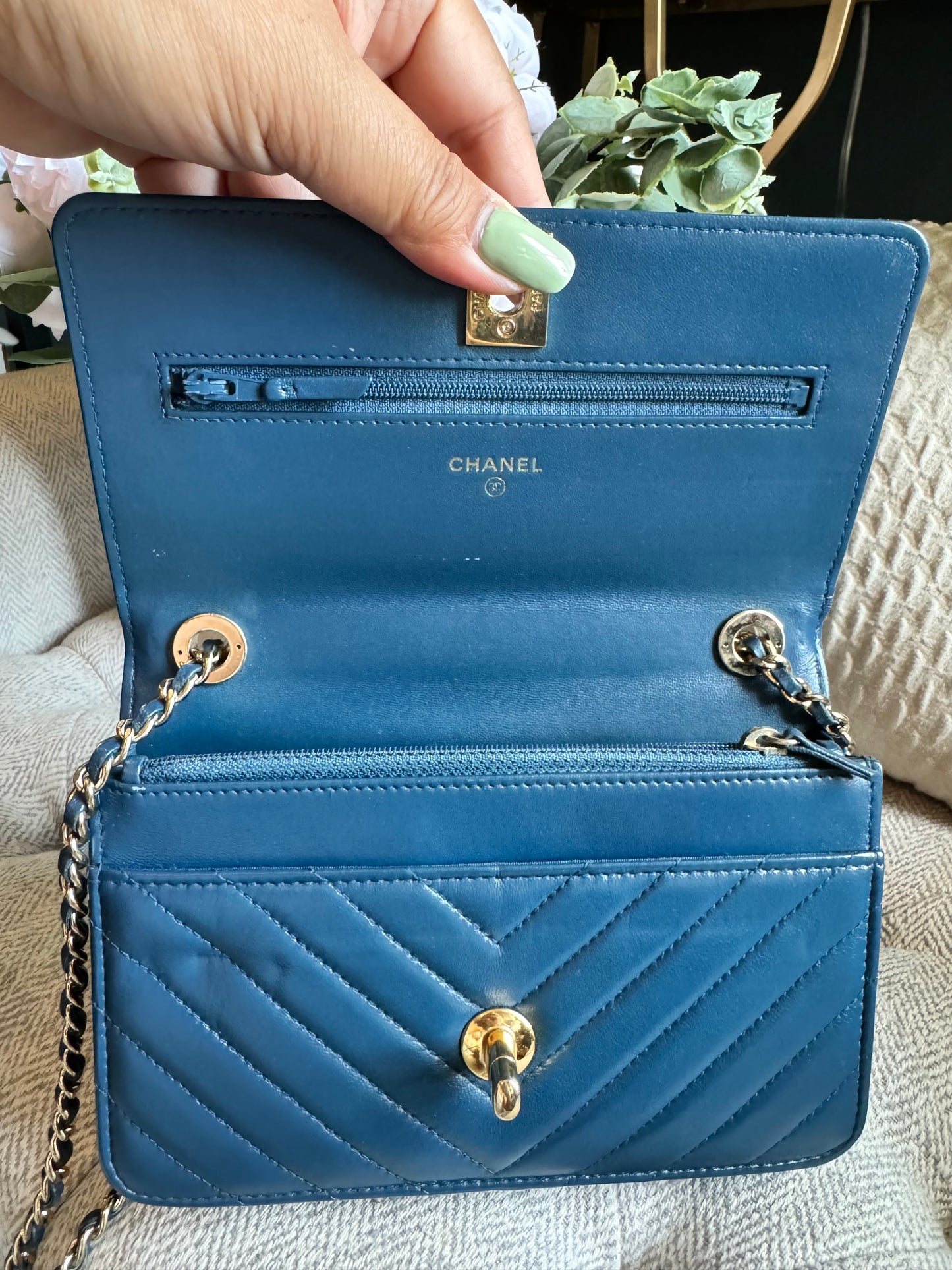 Chanel Trendy WOC in Blue with GHW