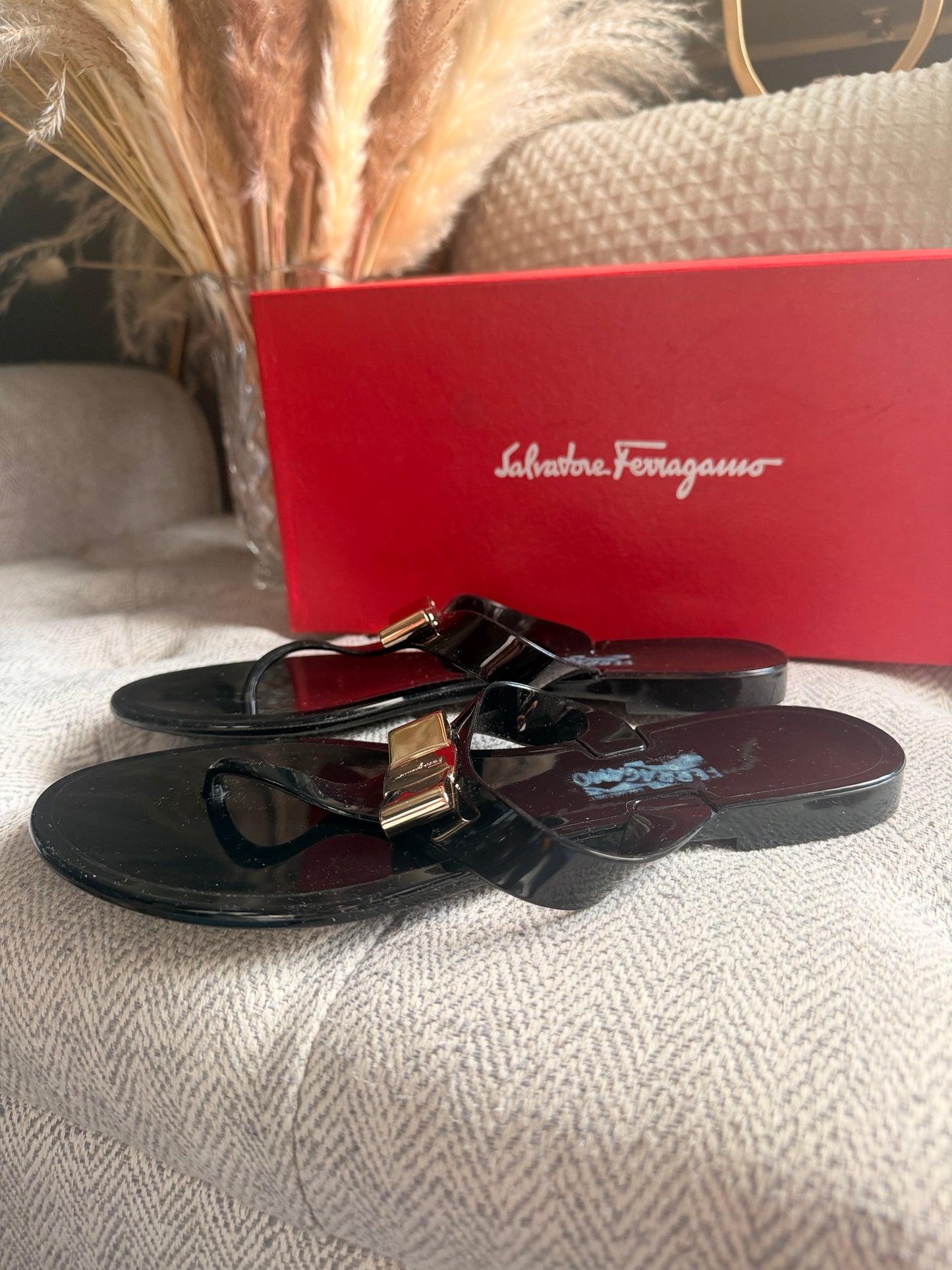 Salvatore Ferragamo Vara Bow Jelly Sandals