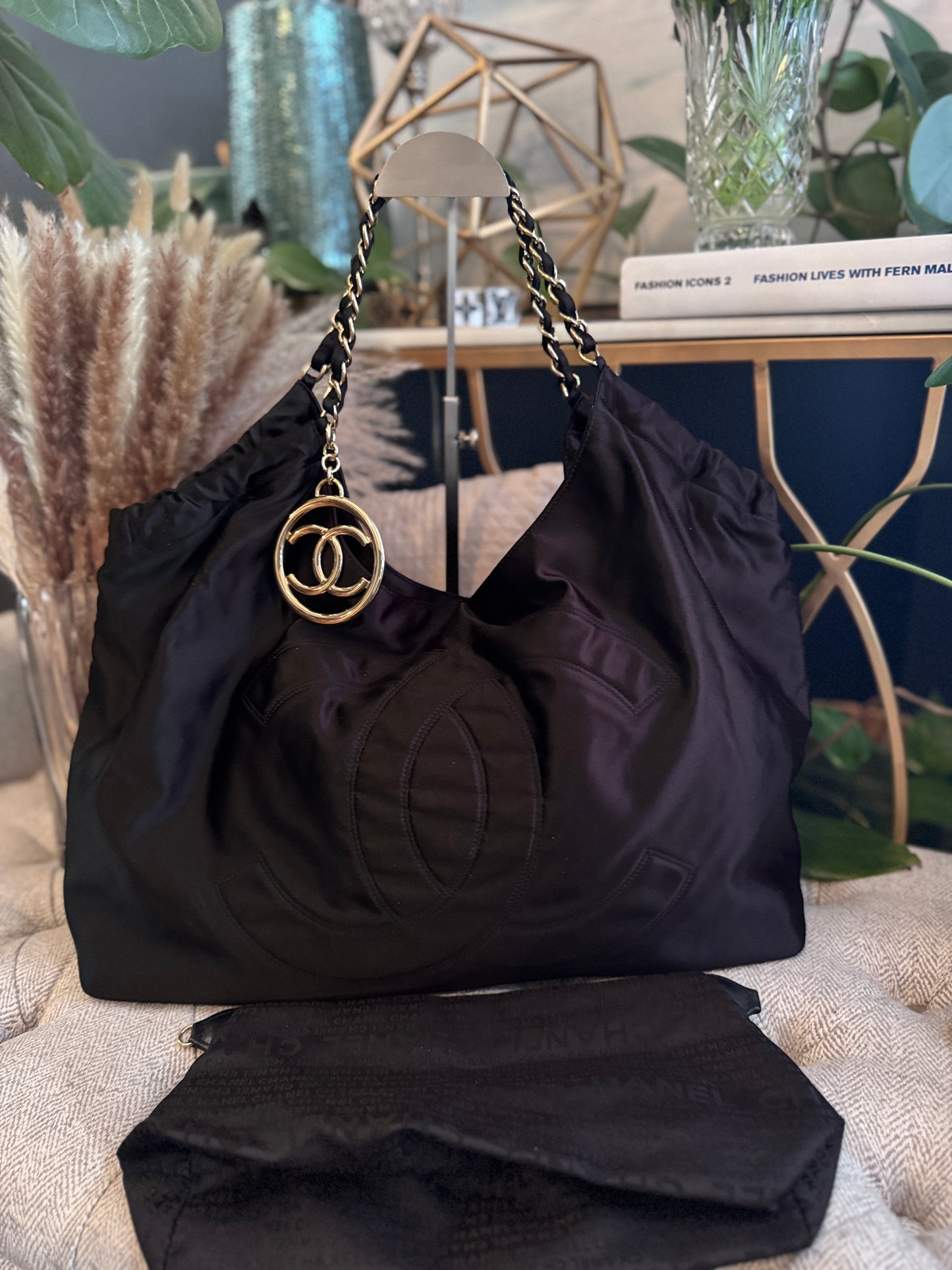 Chanel Coco Cabas Satin Tote