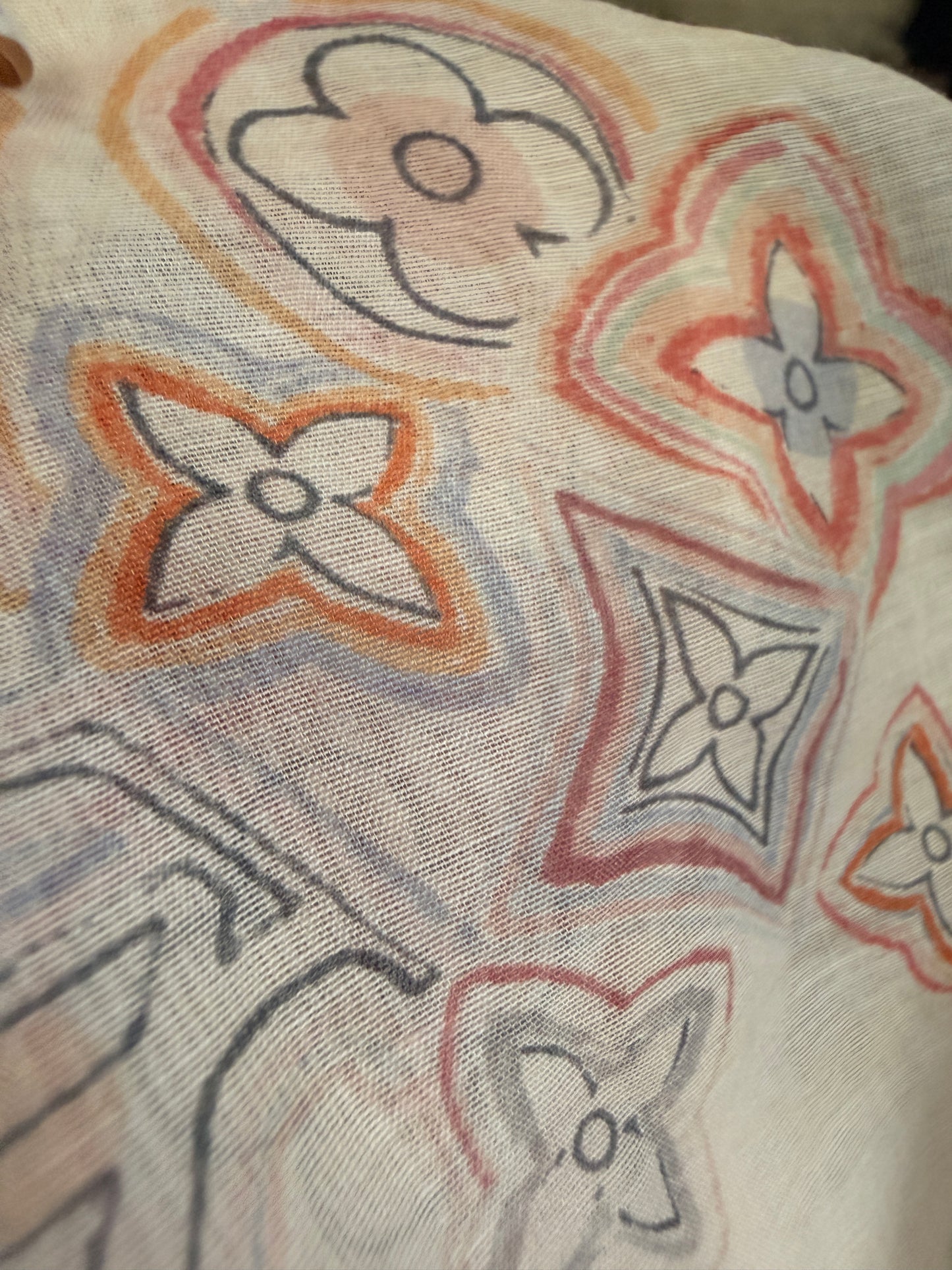 Louis Vuitton Light Pink Monogram Bandeau Scarf