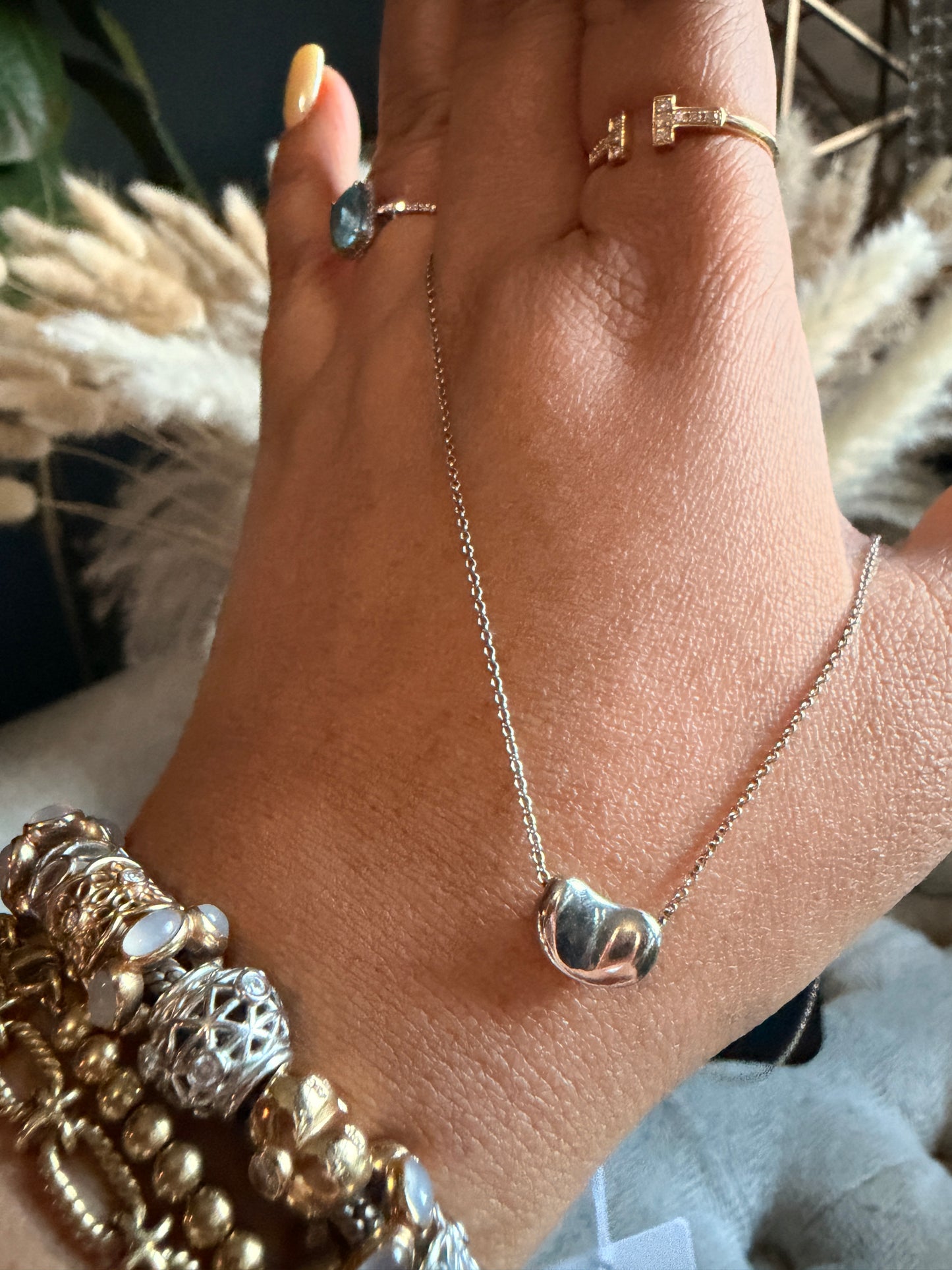 Tiffany & Co. 9mm Sterling Silver Bean Necklace