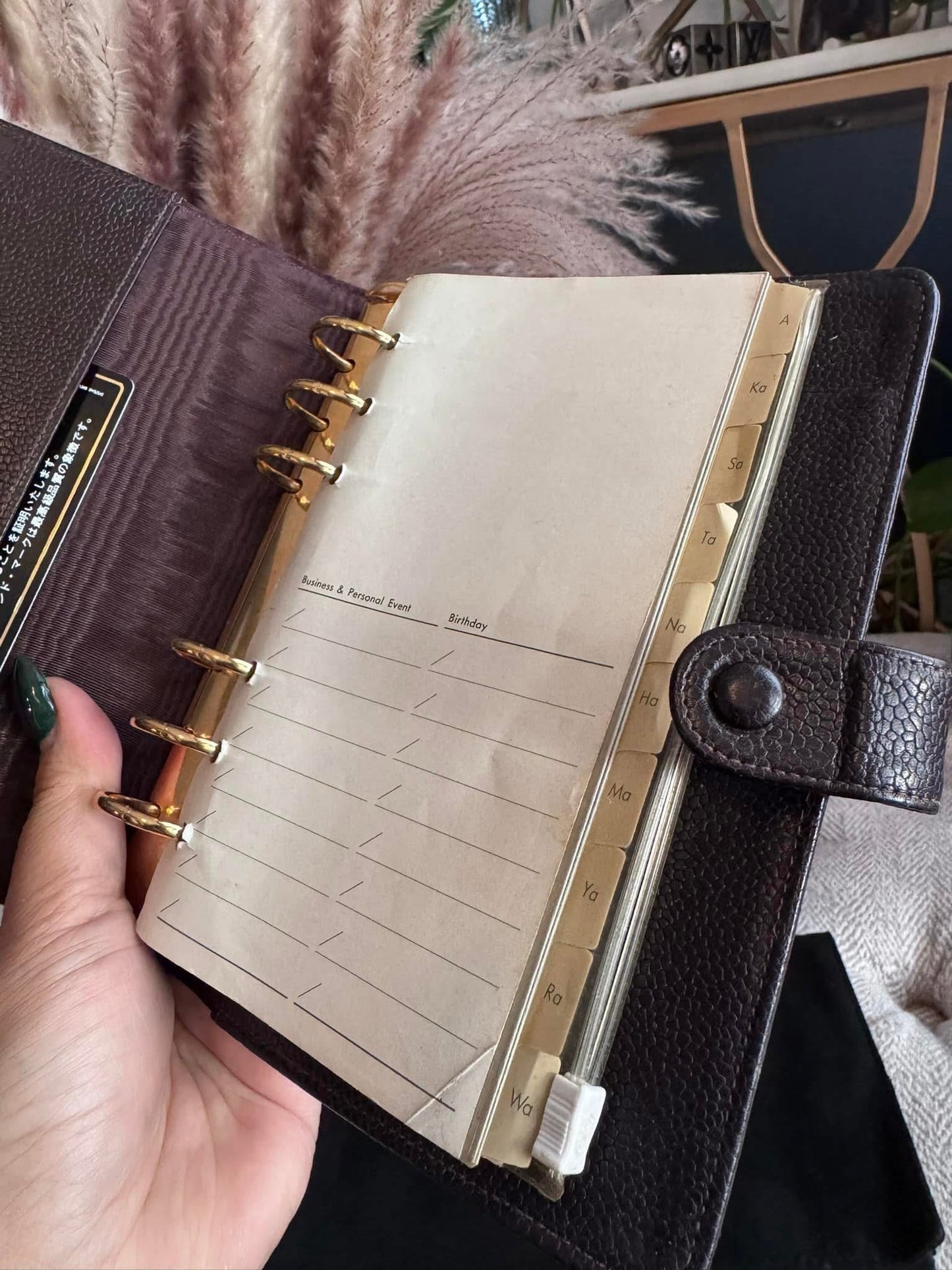 Chanel Vintage Agenda in Chocolate Brown Caviar
